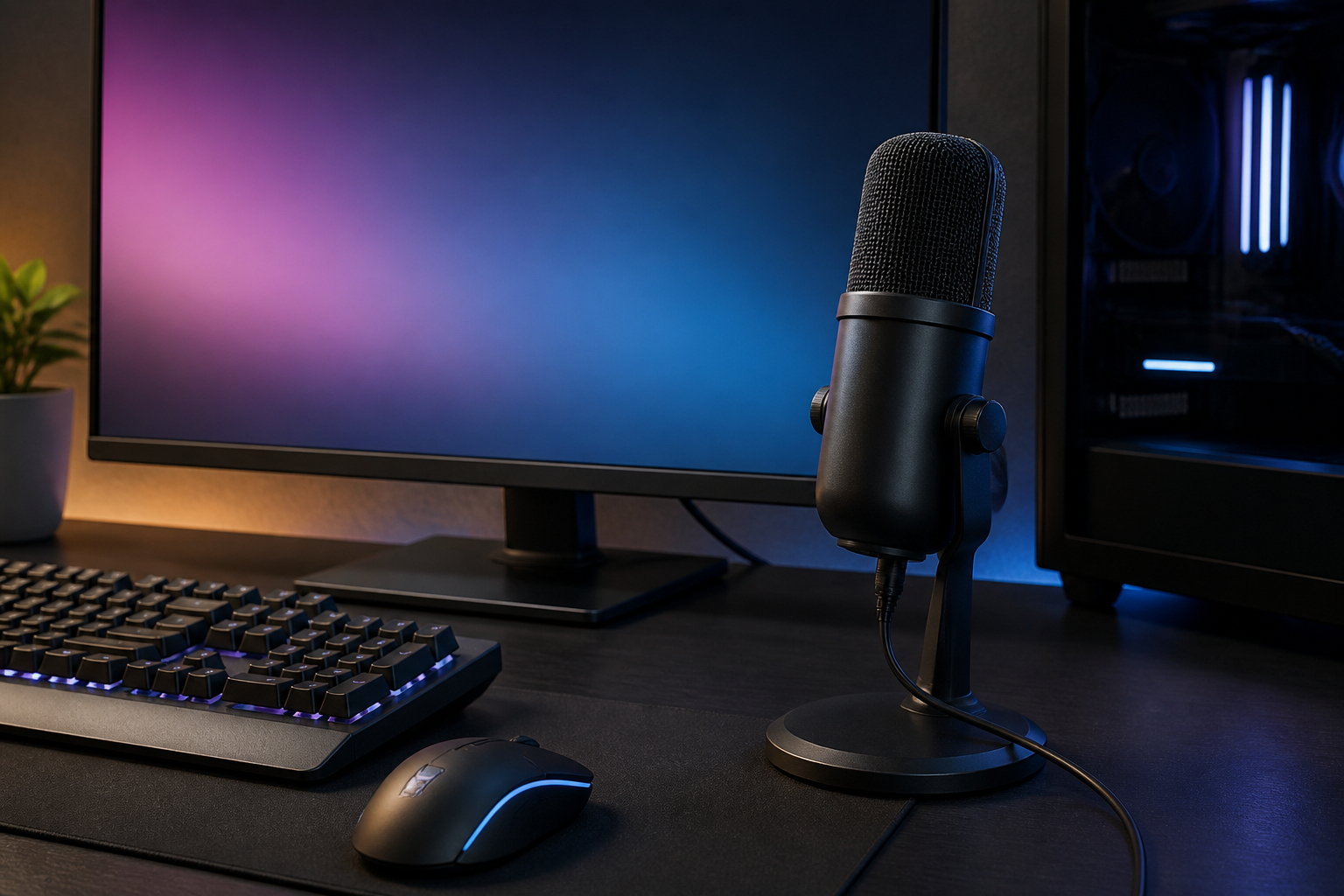USB-Mikrofon für Discord und Streaming richtig auf dem Schreibtisch positionieren