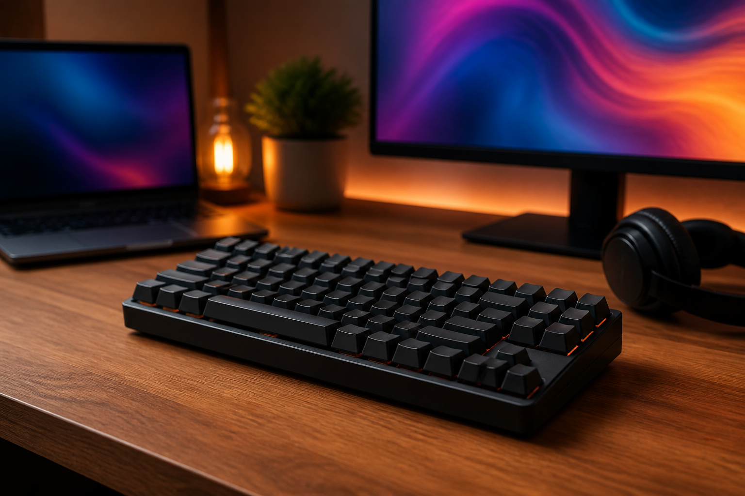 Mechanische Tastatur im Homeoffice zum Arbeiten und Spielen