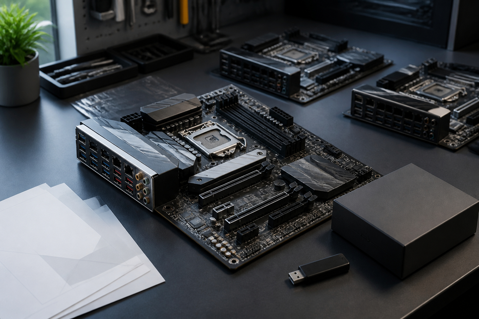 AM5 Mainboards und BIOS Flashback Vorbereitung am PC Arbeitsplatz