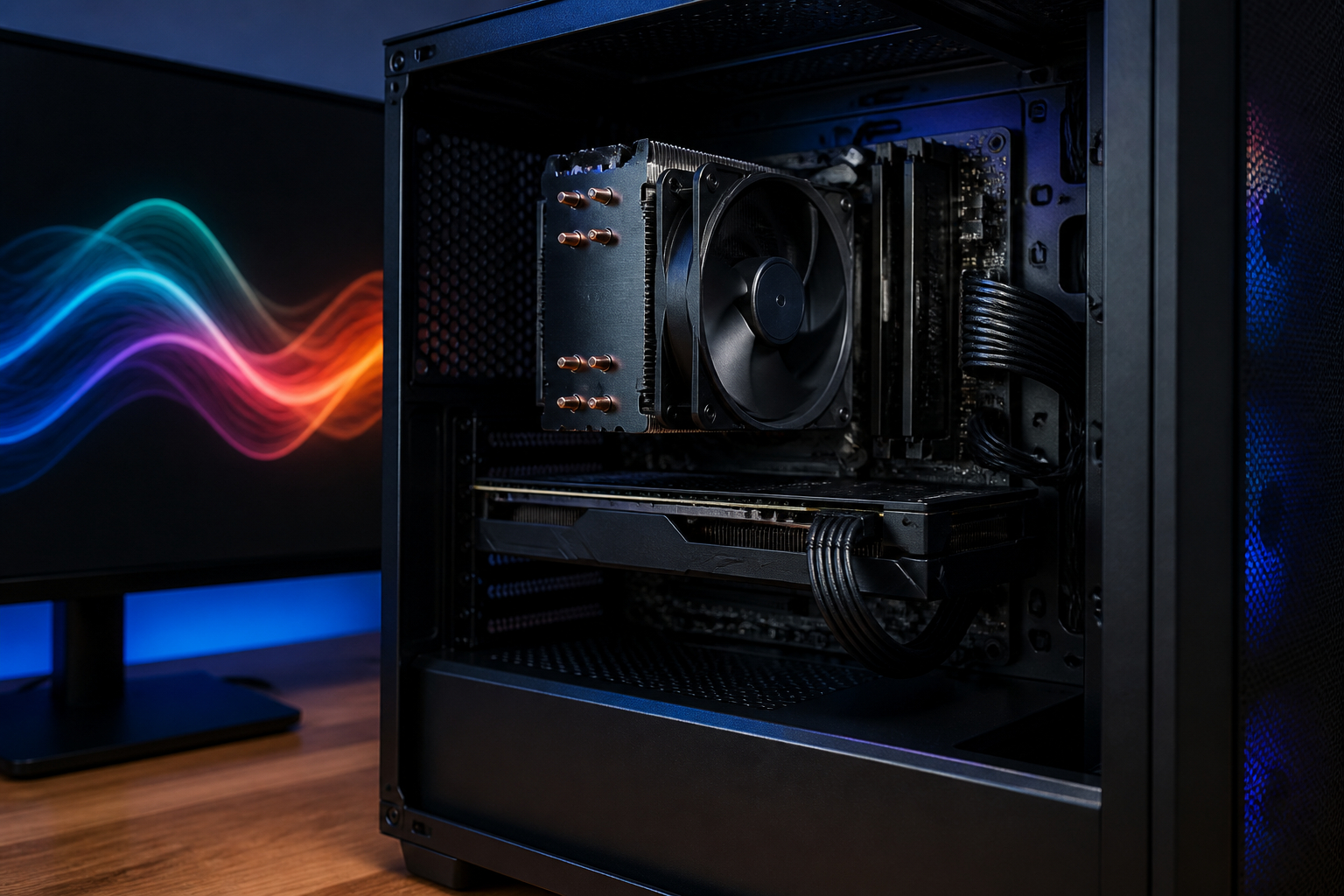 Gaming-PC nach dem Wechsel der Wärmeleitpaste beim Temperaturtest