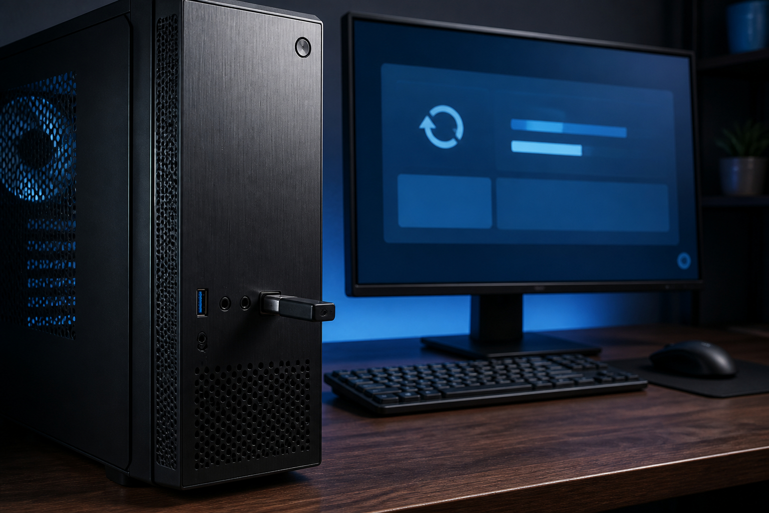 Windows 11 Reparaturmedium auf USB-Stick im Bootmenü