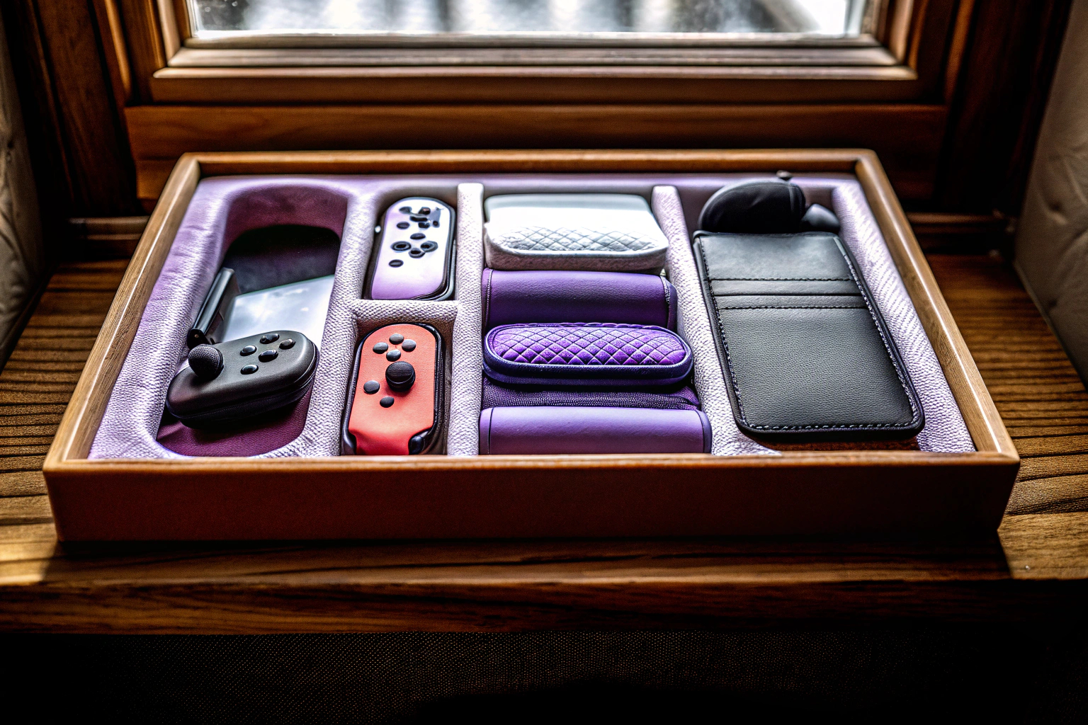 Das Tokluck Switch Sports Zubehör Set mit Organizer und Accessoires. Nintendo Switch Sports Zubehör