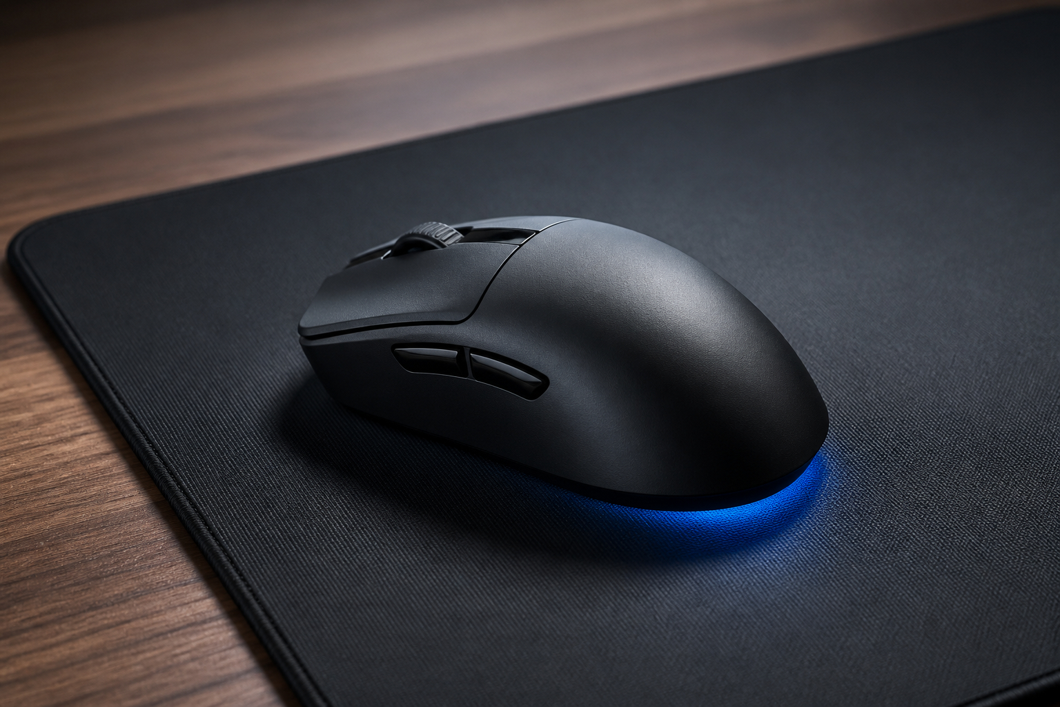 Gaming-Maus auf gleichmäßigem Stoffmauspad für präzise Bewegungen