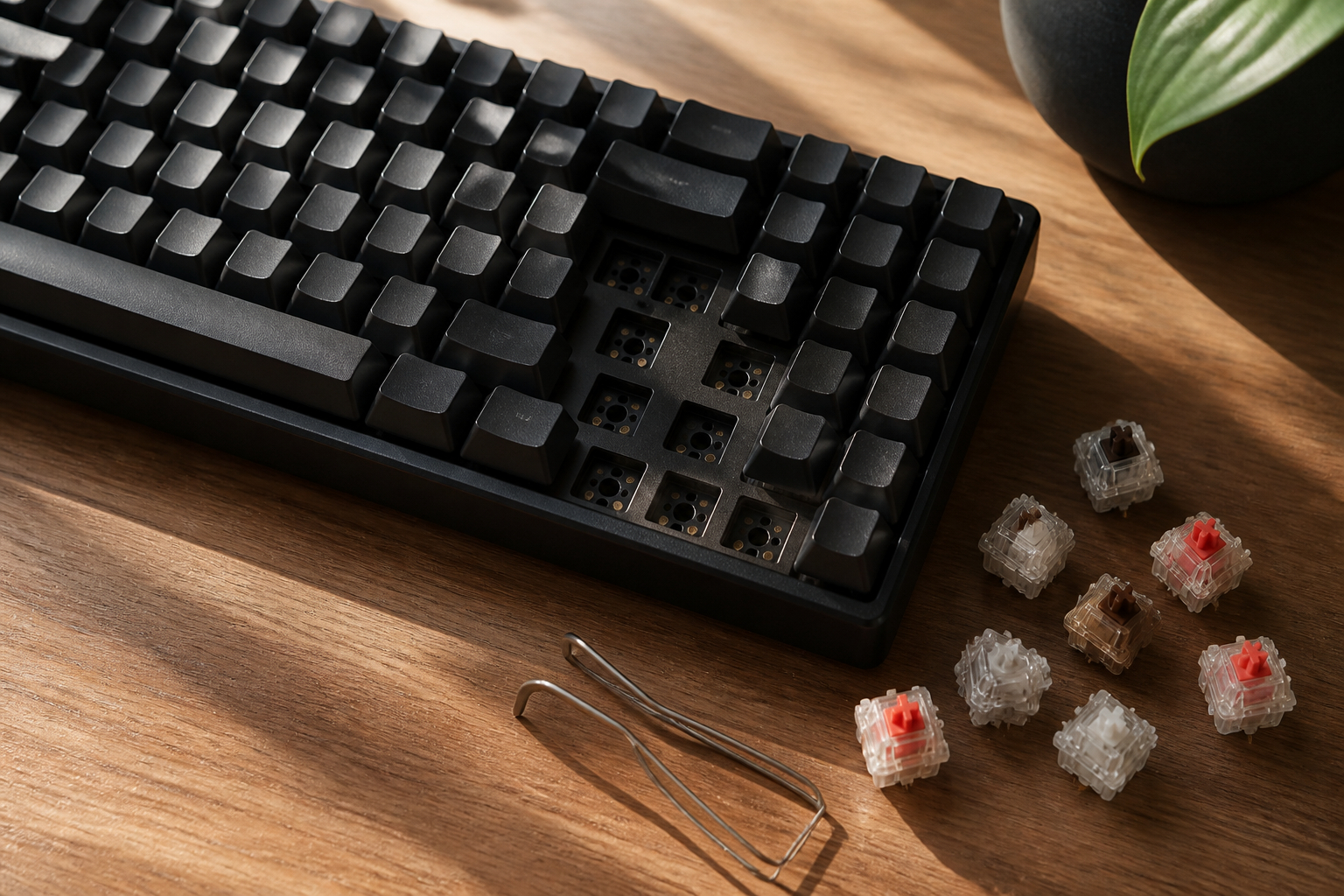 Hot-Swap-Tastatur mit austauschbaren mechanischen Switches