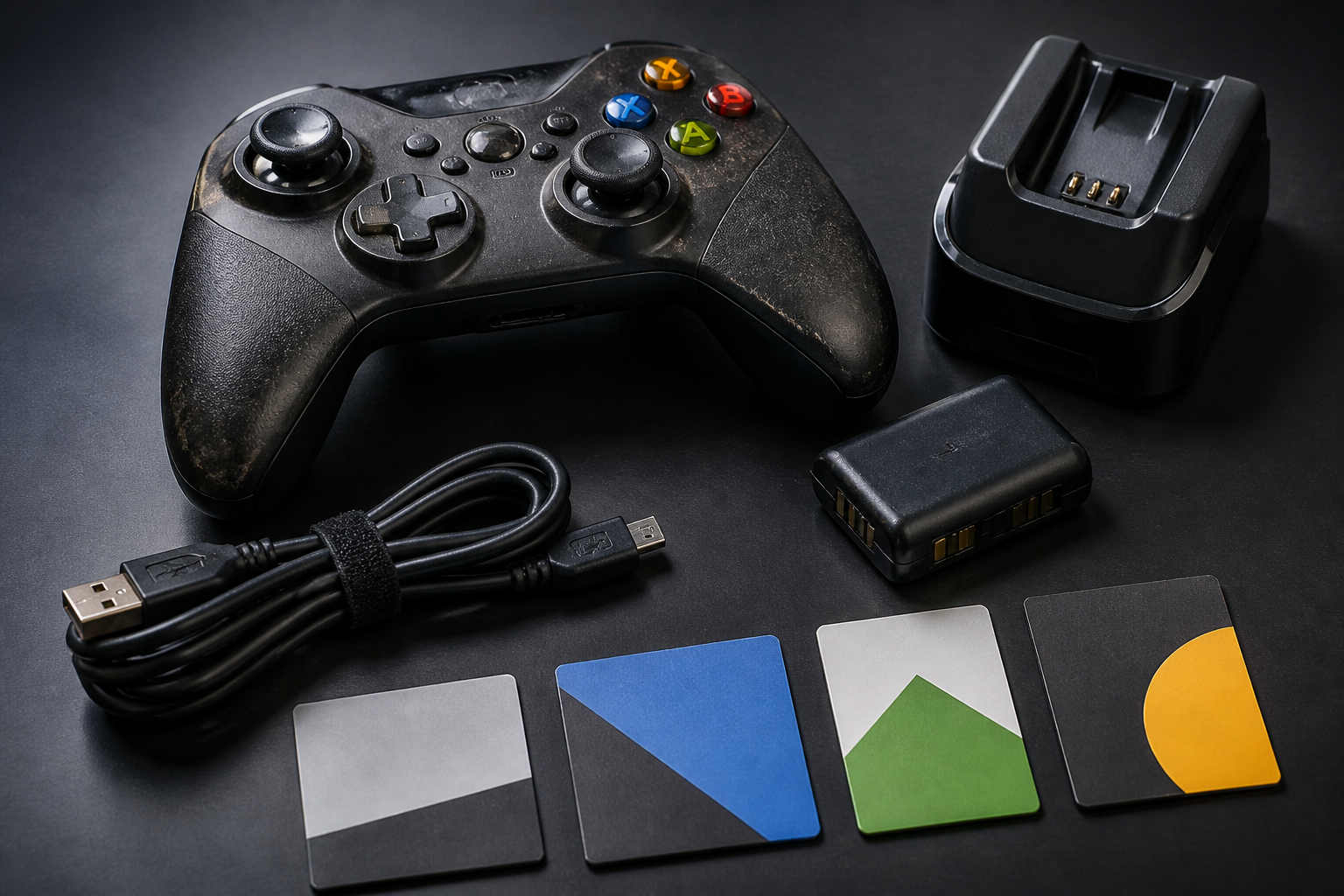Xbox 360 Controller Akku und USB Ladekabel