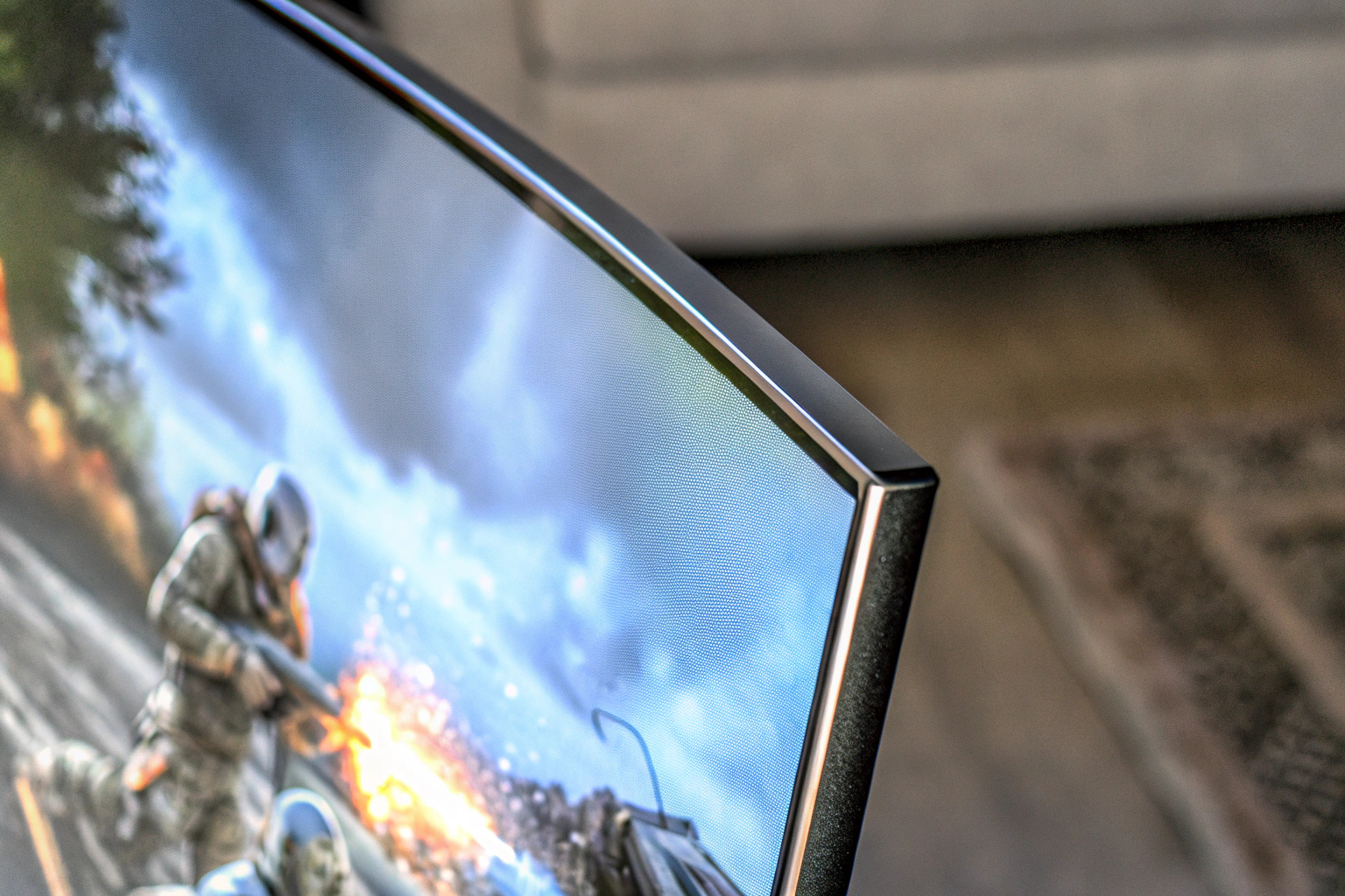 Curved Gaming-Monitor in Aktion