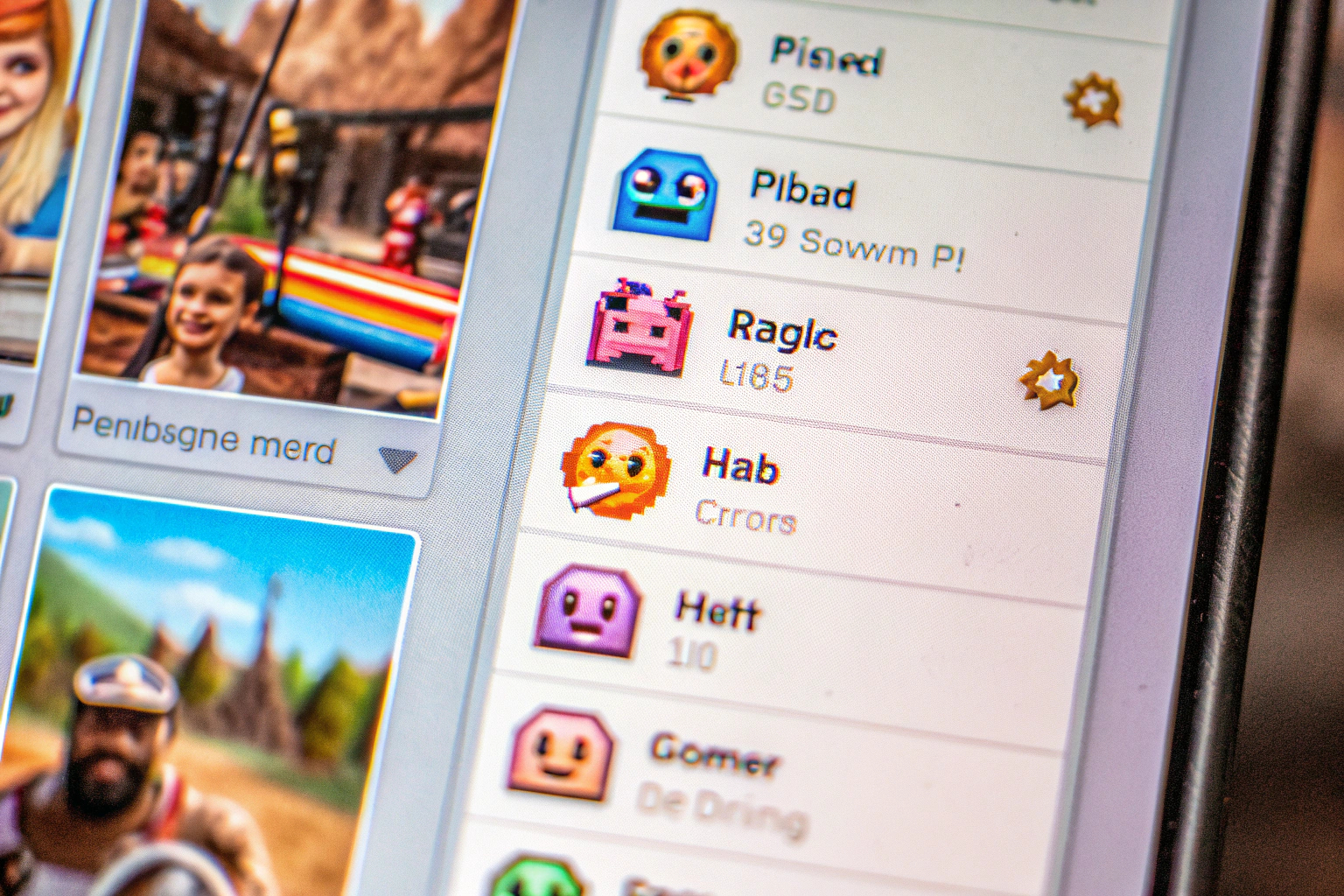 Detailaufnahme eines Discord-Servers mit verschiedenen Gaming-Kanälen. Discord-Server Gaming-Kanäle
