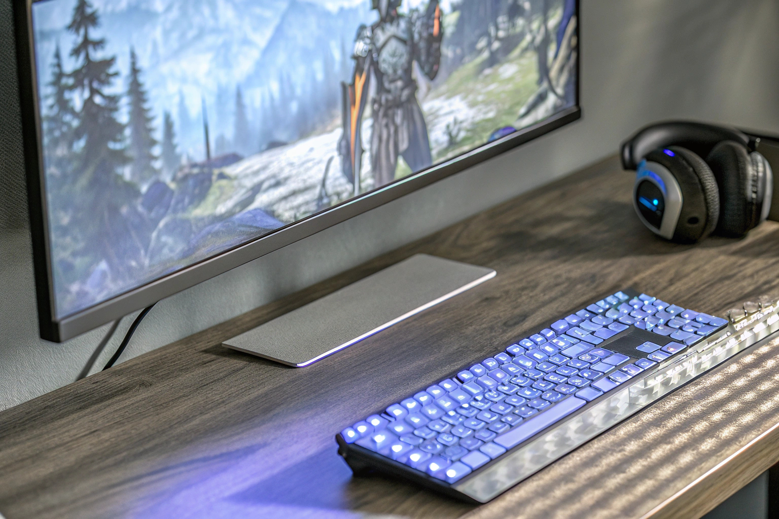Gamer vertieft in Rollenspiel