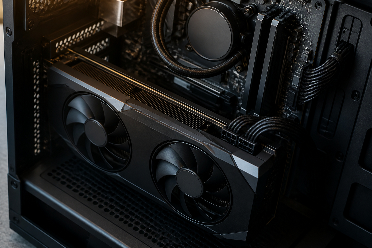 DDR5 RAM im Gaming-PC mit Mainboard und Grafikkarte