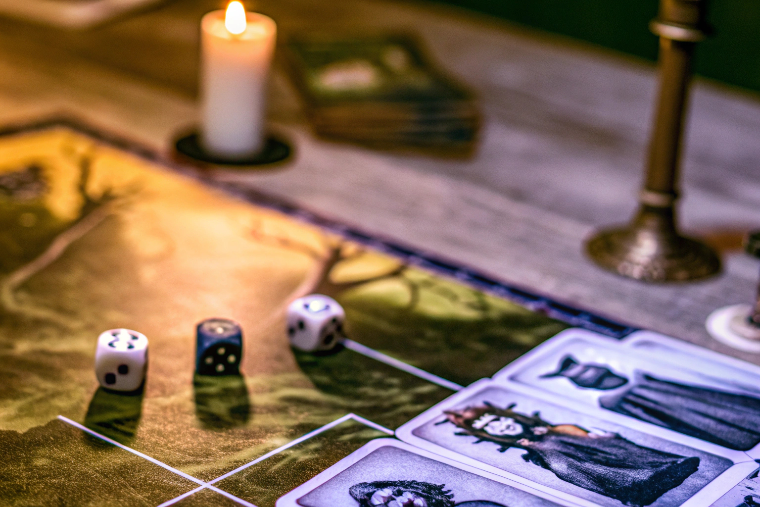 Detailaufnahme eines Gruselbrettspiels mit Horror-Themen Gruselbrettspiel mit Horror-Themen