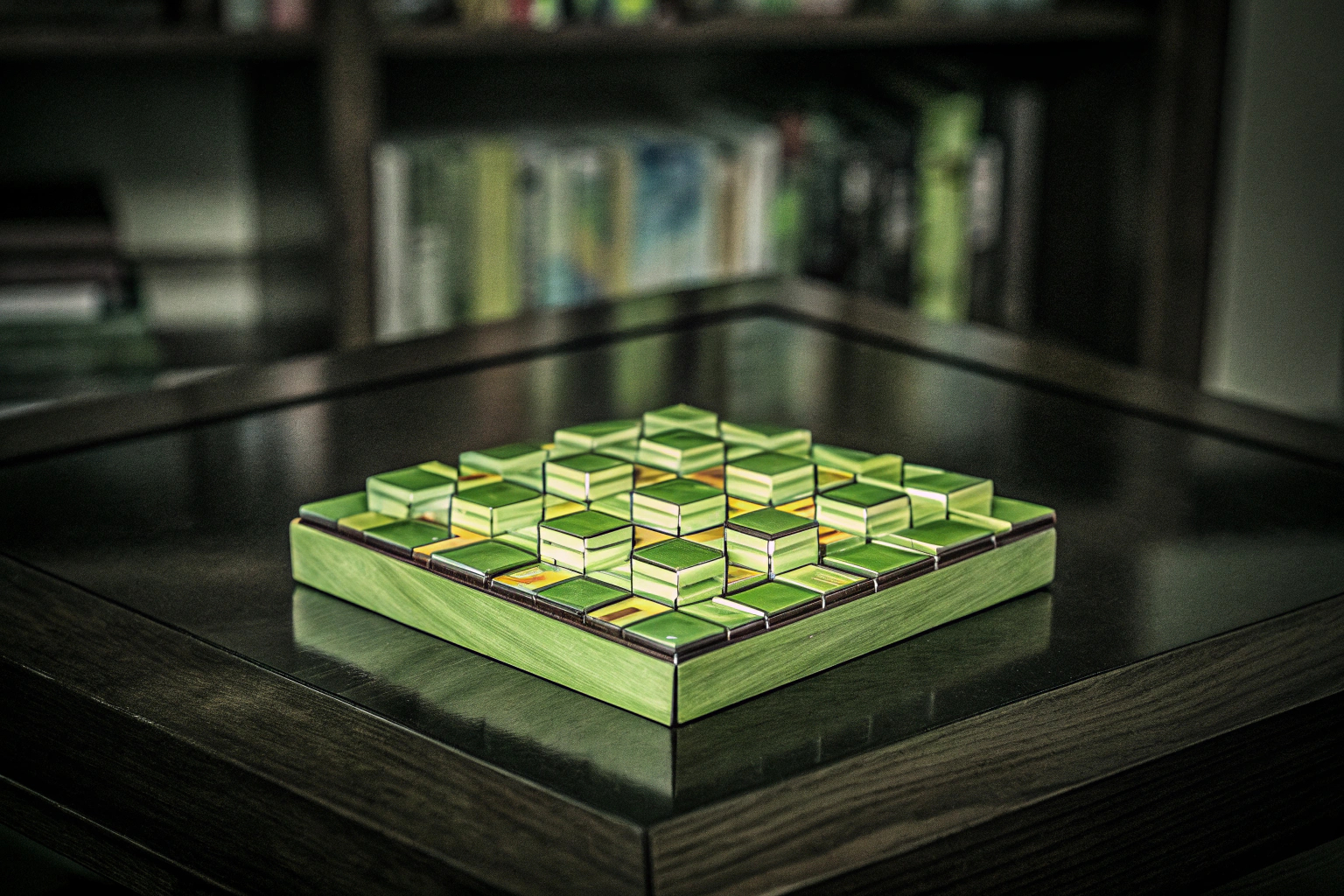 Detailaufnahme eines IQ Puzzler Pro, der ein herausforderndes Puzzle darstellt. IQ Puzzler Pro Puzzle