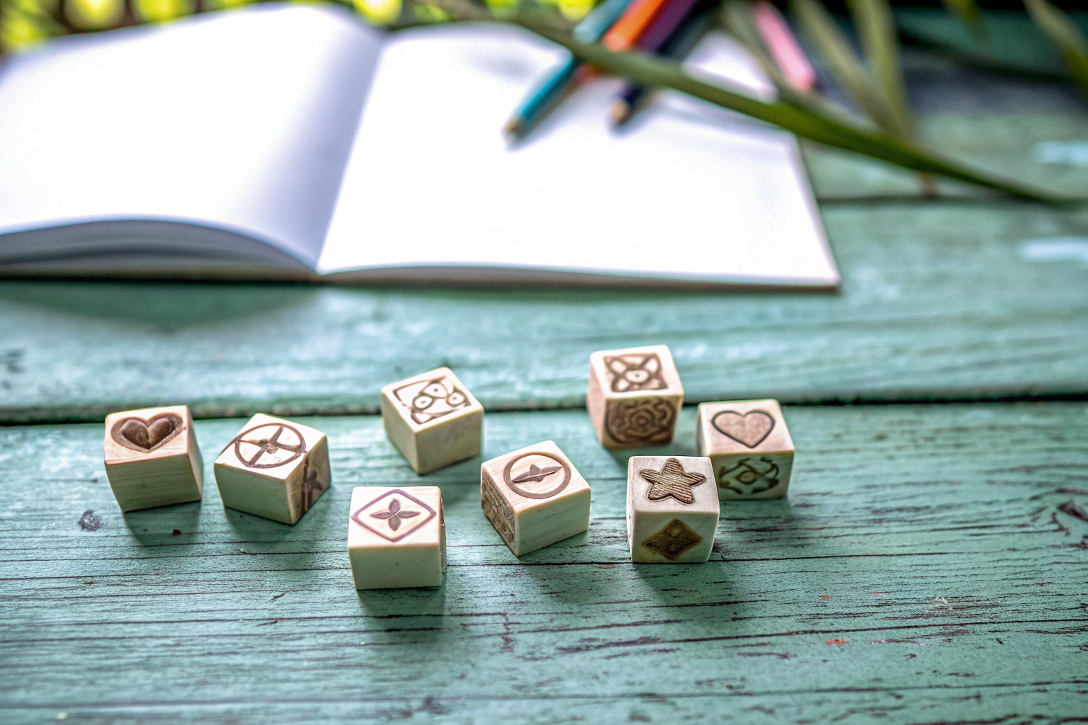 Holzwürfel für Storytelling