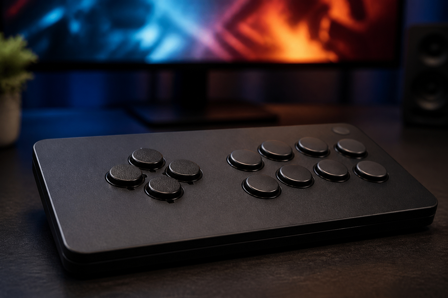 Handhaltung auf einem Leverless-Controller beim Fighting Game
