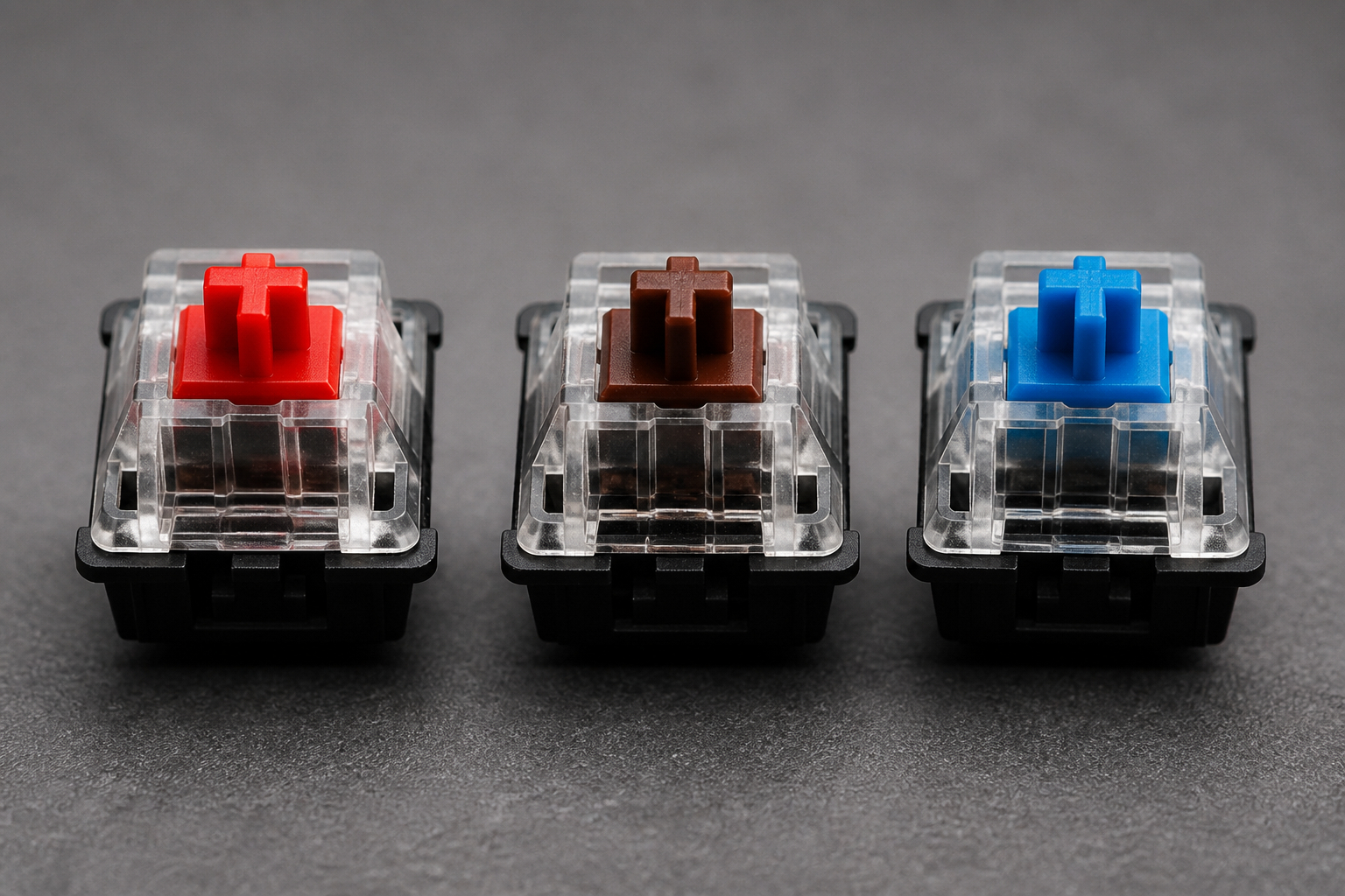 Lineare taktile und klickende Switches im Vergleich
