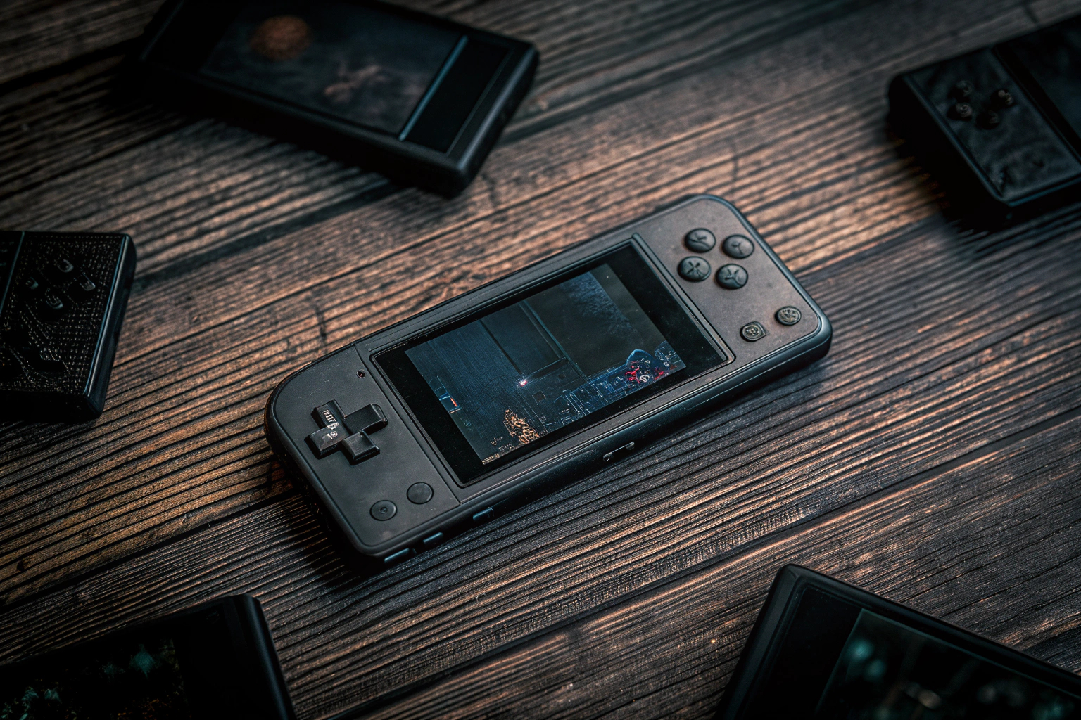 Ein Detailbild der RG40XXV Retro Handheld Game Console mit ihrem klaren IPS-Display. RG40XXV Retro Handheld Game Console Display