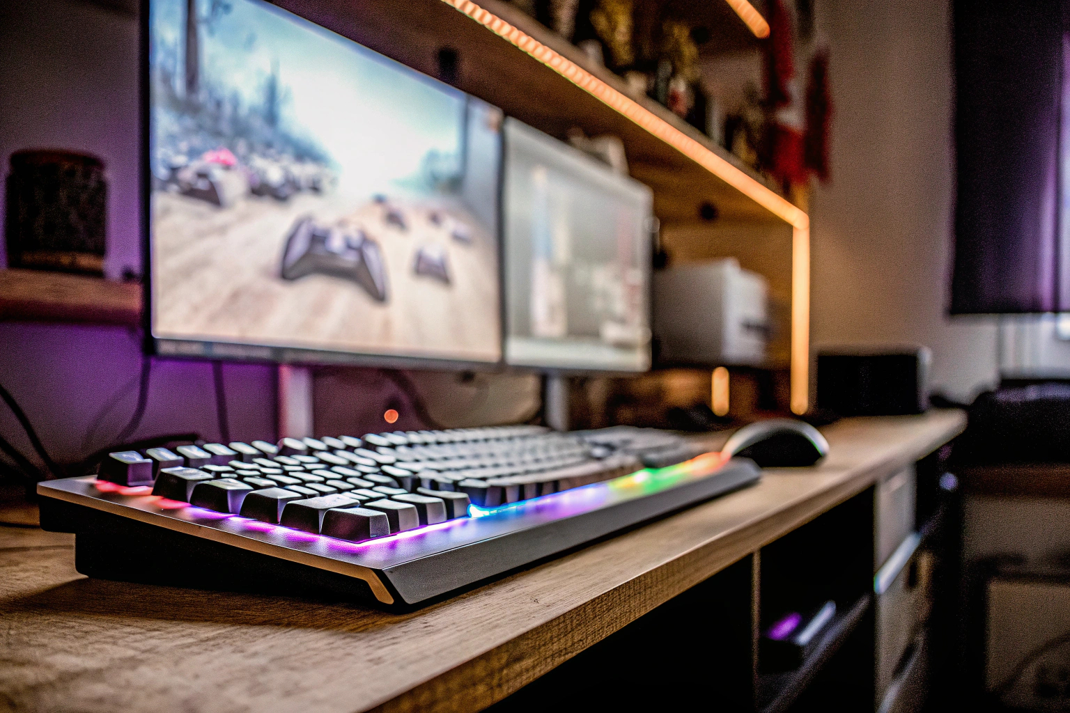 E-Sportler am Gaming-Setup