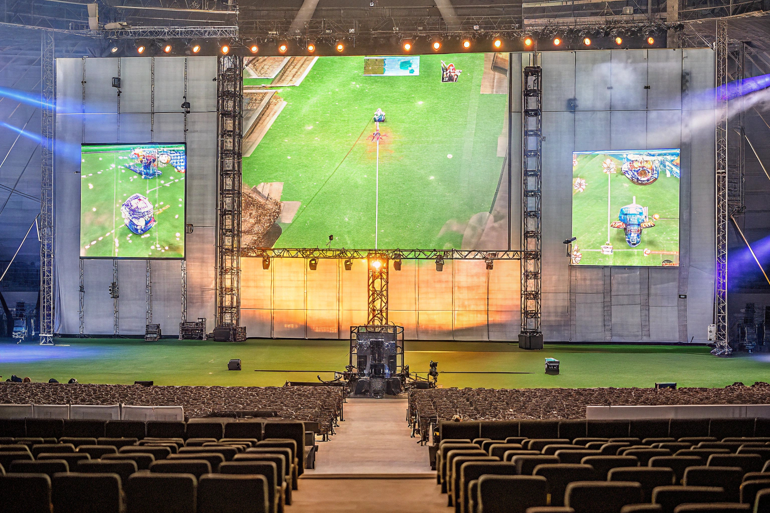 Ein E-Sports-Turnier mit vielen Zuschauern. E-Sports-Turnier