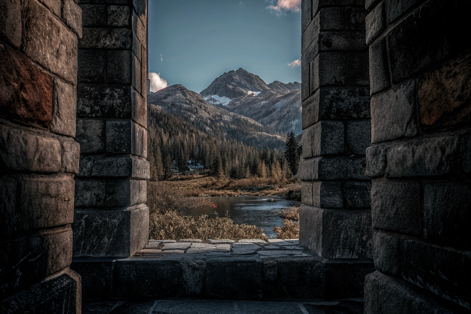 Ein episches Landschaftsbild aus einem Bethesda-Spiel, das die Weite und Schönheit der offenen Welt zeigt. Bethesda Spiel Landschaft