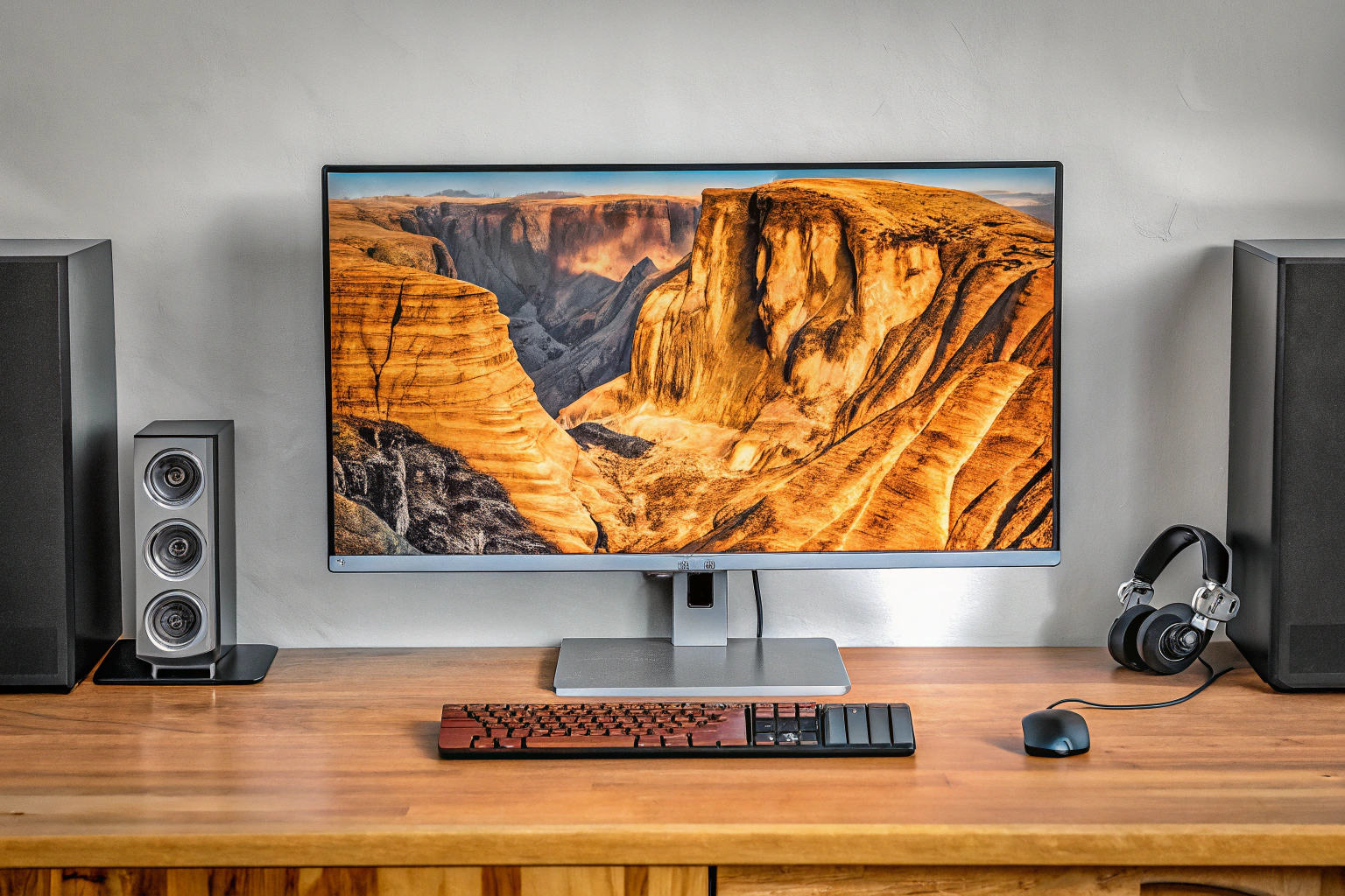 Gamer mit hochauflösendem Bildschirm