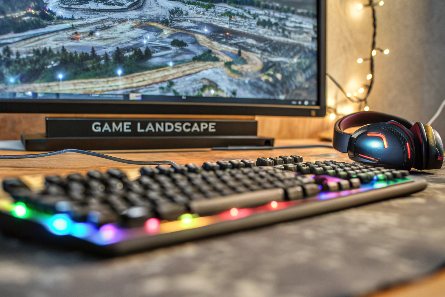 Ein Gamer, der die Grafikeinstellungen in seinem Lieblingsspiel anpasst Gamer passt Grafikeinstellungen an