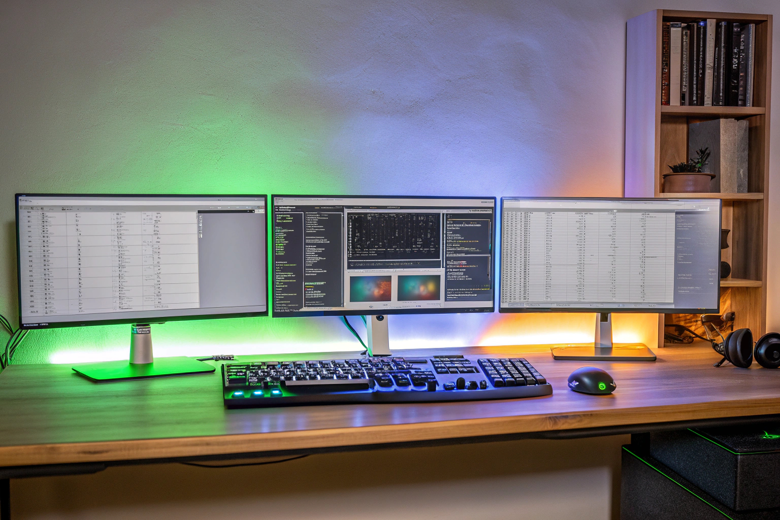 Ein Gamer, der konzentriert an einem PC spielt und dabei Cybersicherheitssoftware nutzt. Gamer mit Cybersicherheitssoftware