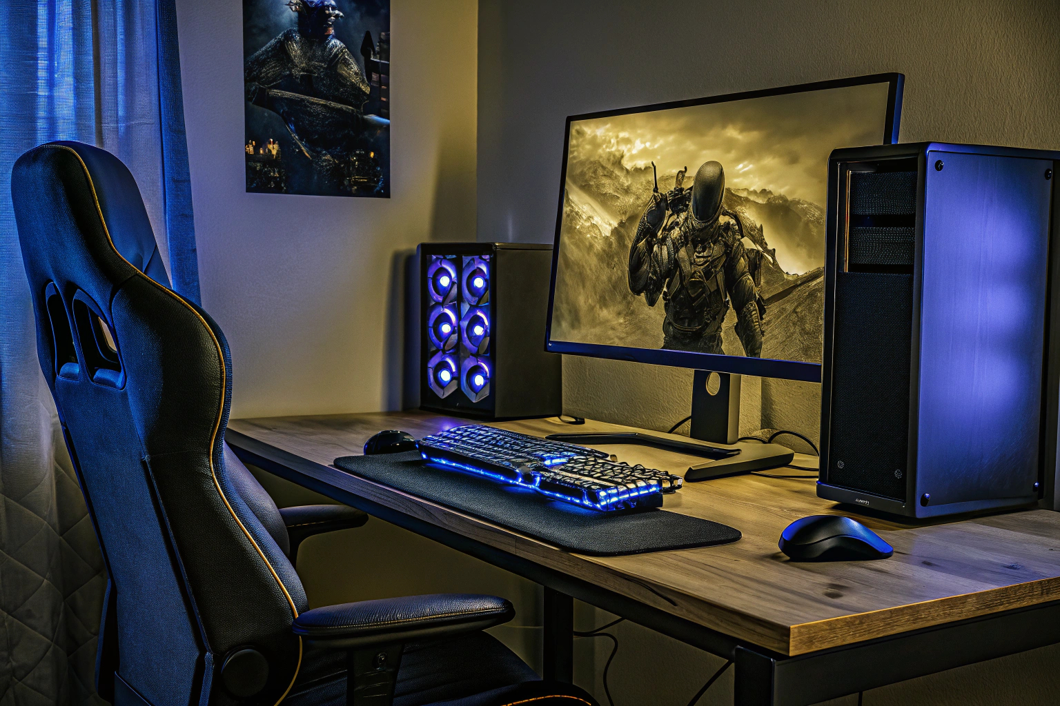 Professioneller Gamer beim Spielen