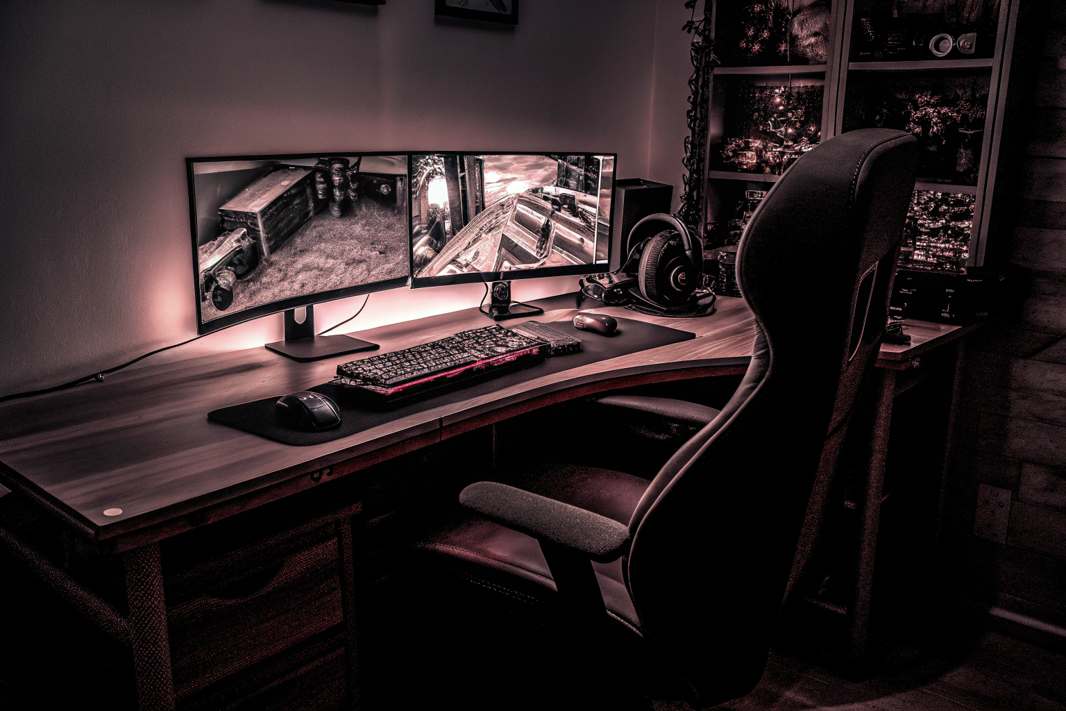 Gamer mit optimalem Setup