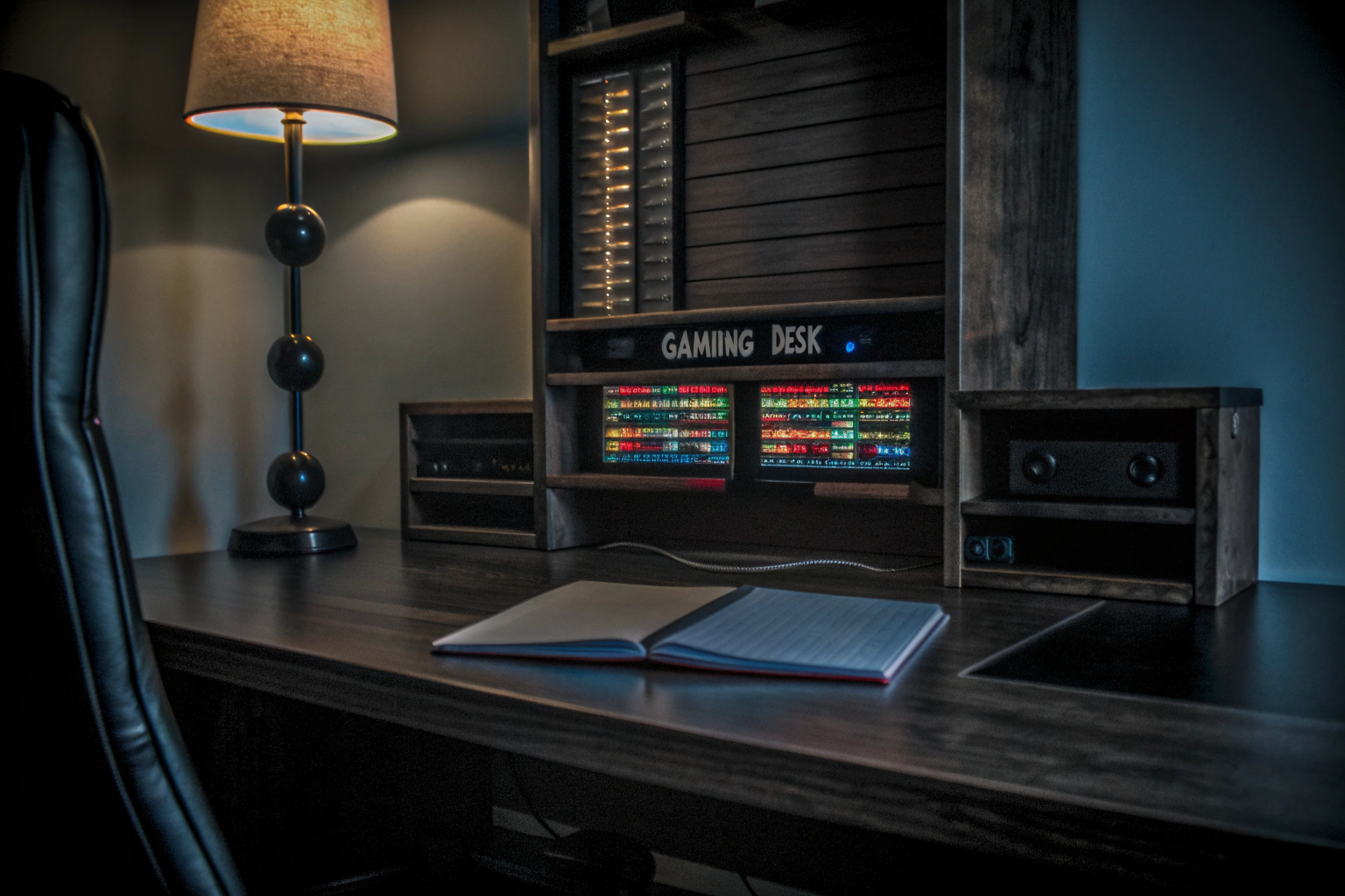 Ein Gamer, der seine Spielzeit mit einem Notizbuch plant. Gamer plant Spielzeit