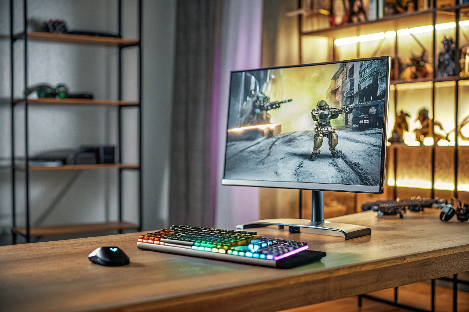 Gamer beim Spielen verschiedener Genres