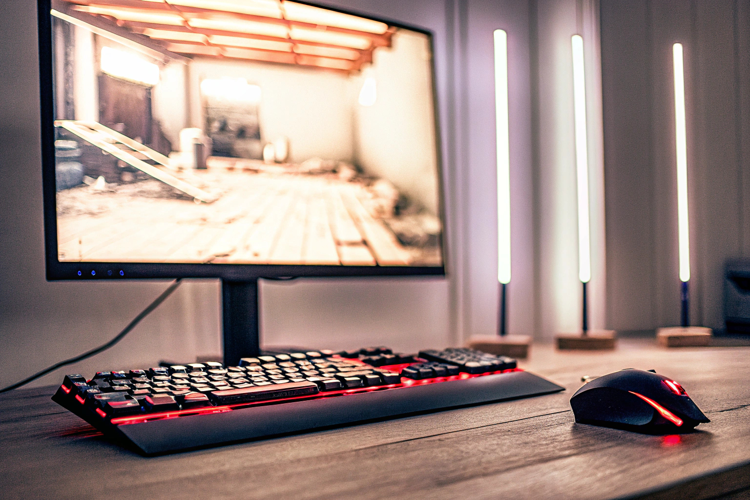 Gamer vor einem 4K-Monitor