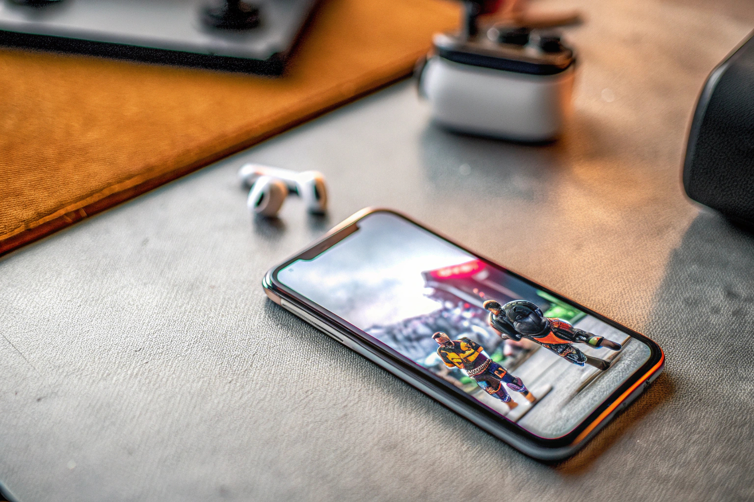 Mobiles Gaming auf einem Smartphone