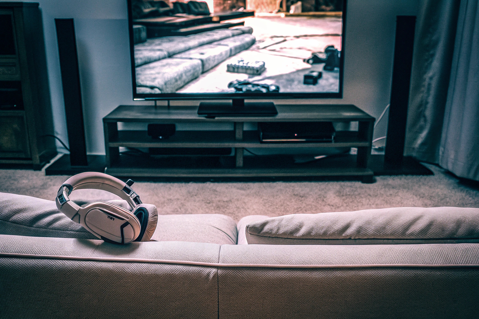 Gaming-Setup auf der Couch