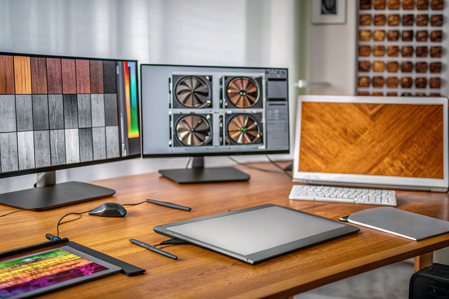 Grafikdesigner mit leistungsstarker Grafikkarte