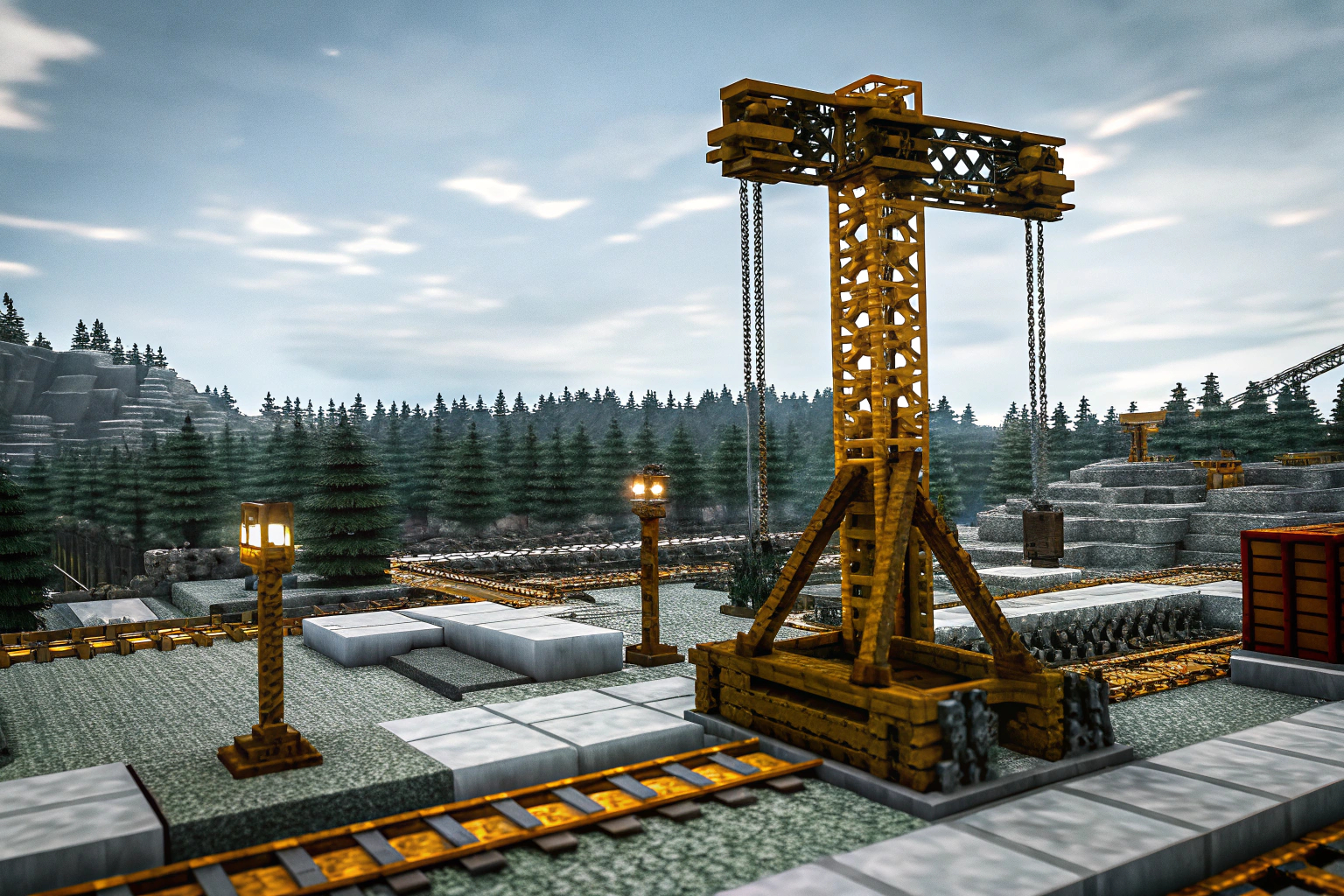 Ein Minecraft-Spieler, der an einem beeindruckenden Redstone-Projekt arbeitet, umgeben von technischen Geräten. Minecraft Redstone Projekt