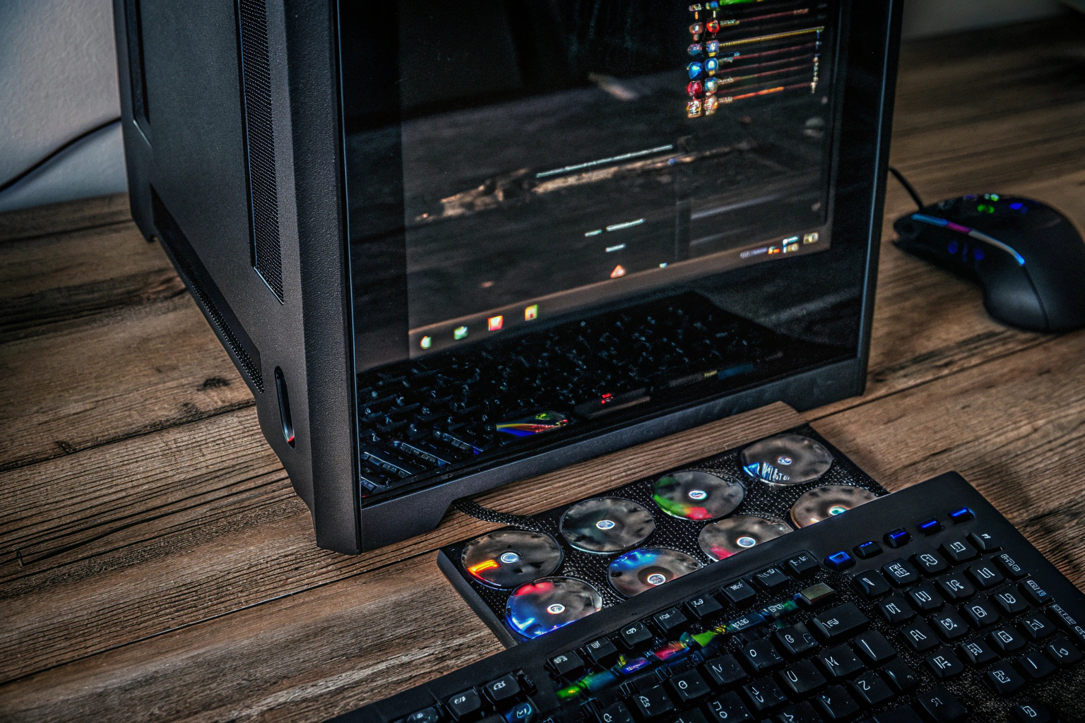 Ein PC-Gamer, der verschiedene Mods für ein Spiel installiert. Installation von Spiel-Mods