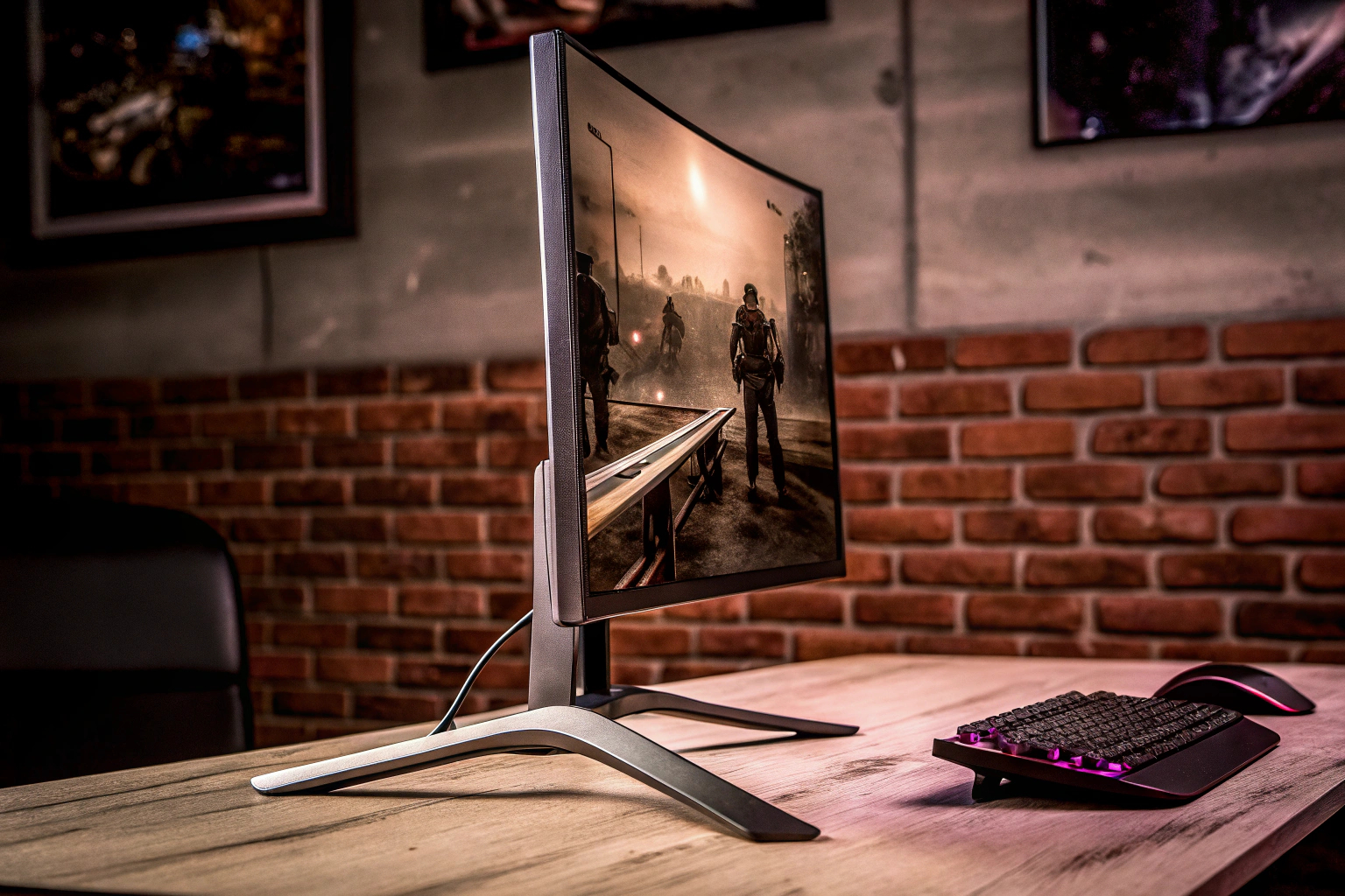Ein robuster Gaming-Monitor mit ergonomischem Design und verstellbarem Standfuß. Robuster Gaming-Monitor