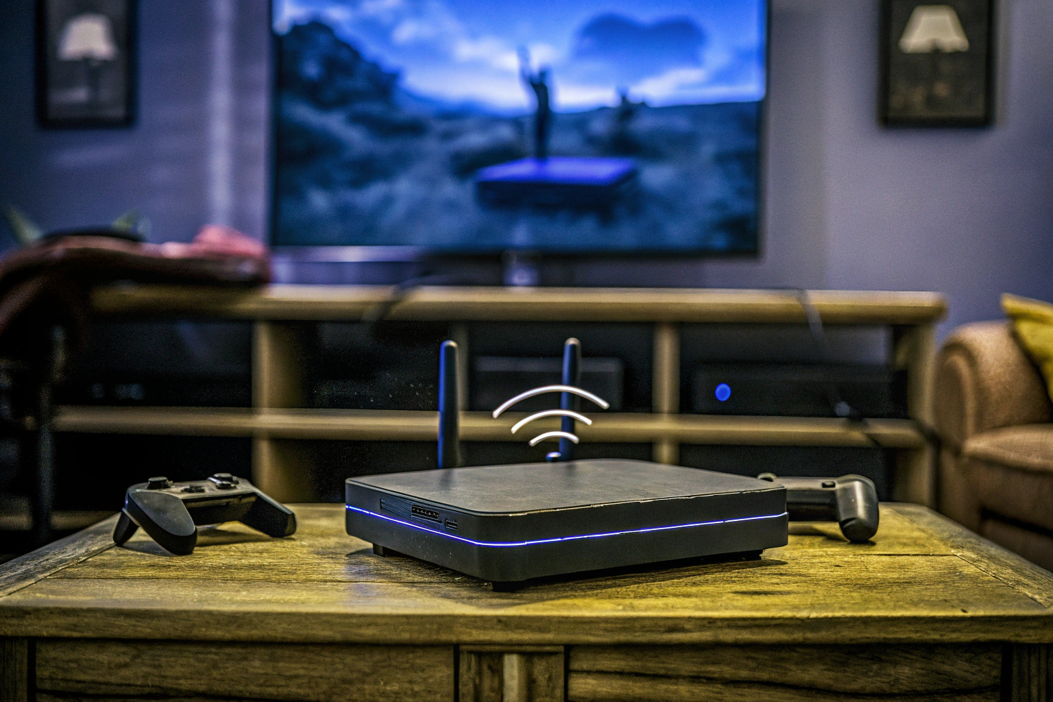 Router im Wohnzimmer