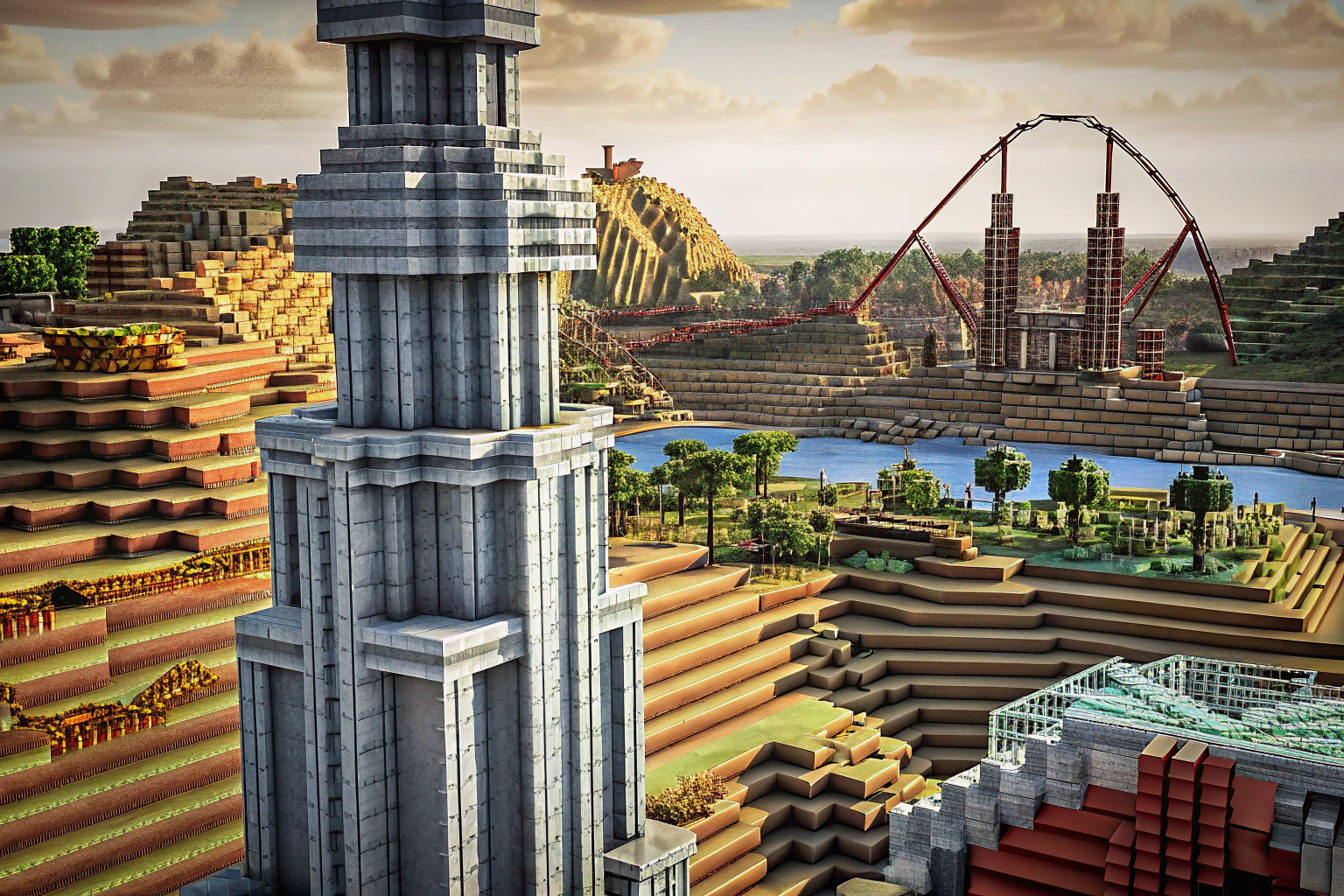 Ein Screenshot aus Minecraft, der die unendlichen kreativen Möglichkeiten des Spiels zeigt. Minecraft Kreativität