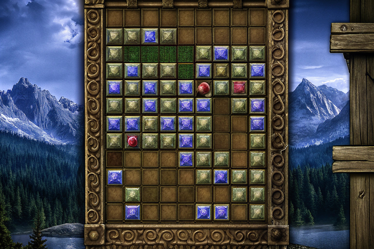 Ein Screenshot von Helga the Viking Warrior 1-5, der ein spannendes Match-3-Level zeigt. Helga the Viking Warrior 1-5 Screenshot