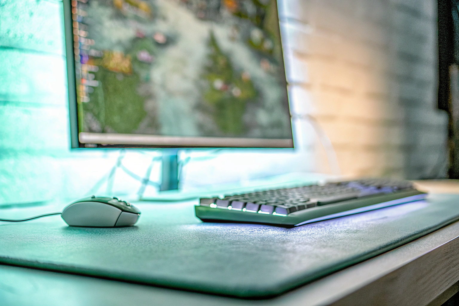 Ein Spieler bei einem intensiven eSports-Match in einem professionellen Gaming-Setup. eSports-Spieler in Aktion