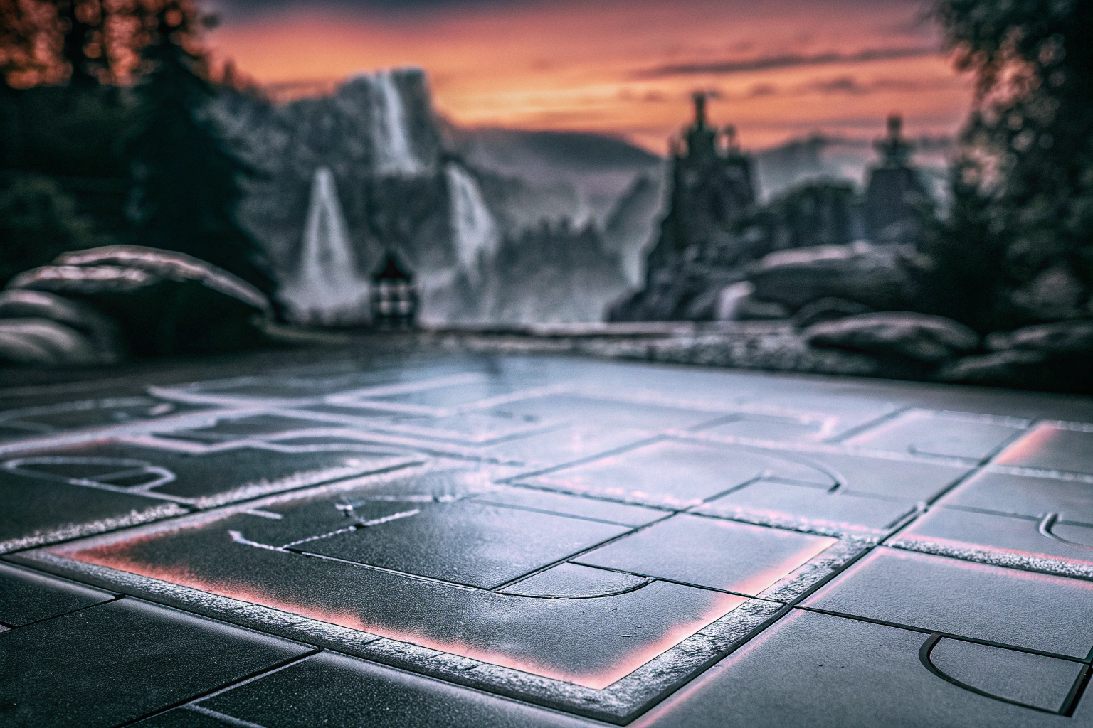 Ein Spieler beim Lösen eines komplexen Puzzles in einem grafisch beeindruckenden Spiel. Puzzle-Spiel Grafik