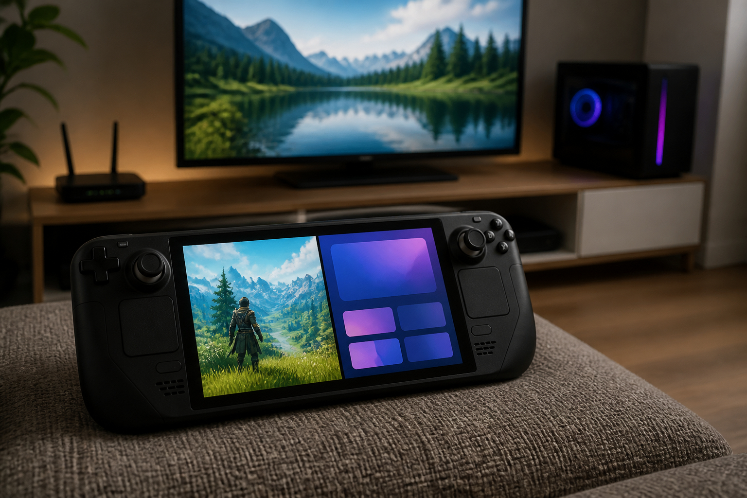 Handheld-PC beim lokalen Gaming und Streaming als Konsolenersatz