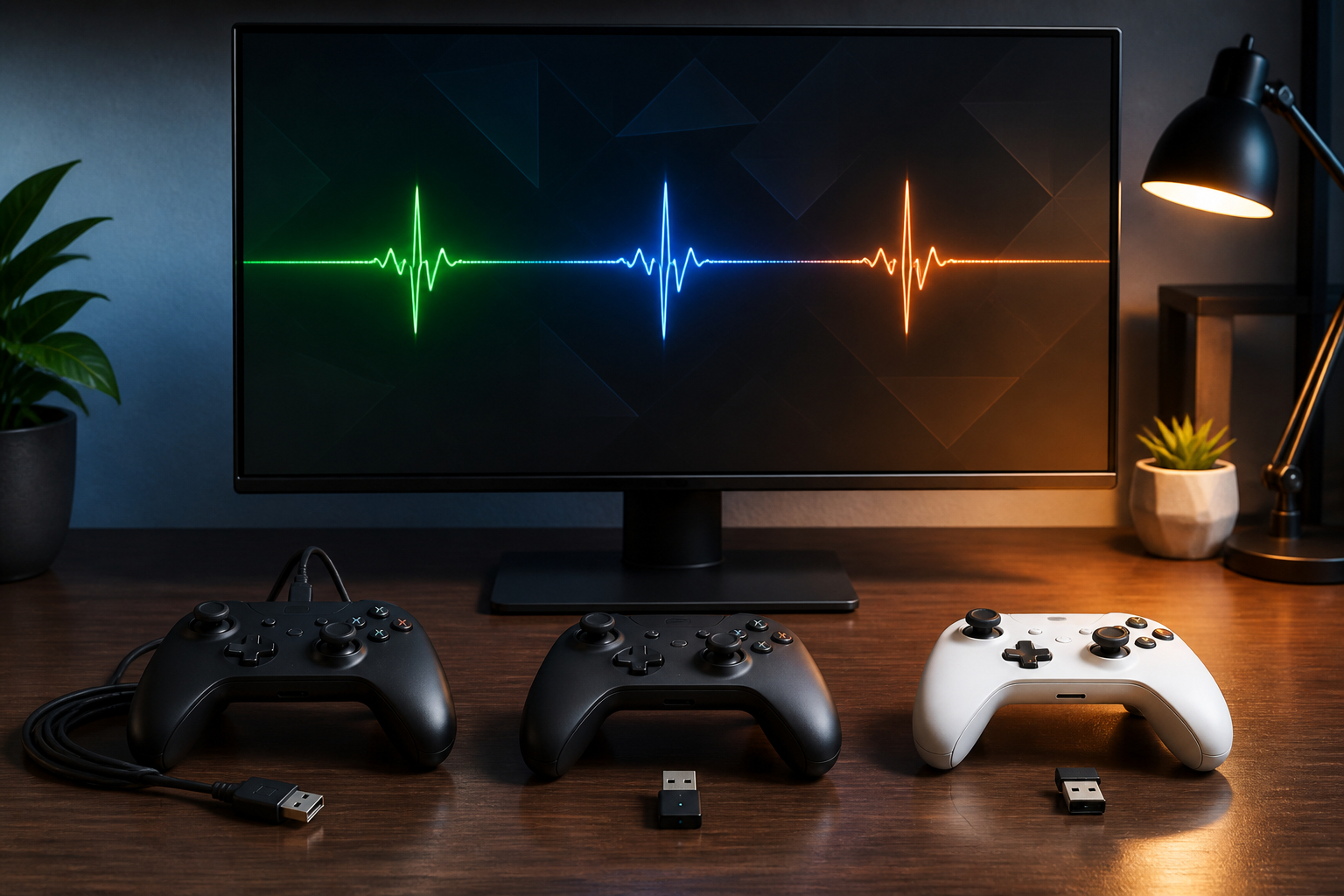 Vergleich von Kabel Bluetooth und 2,4 GHz bei einem PC Controller