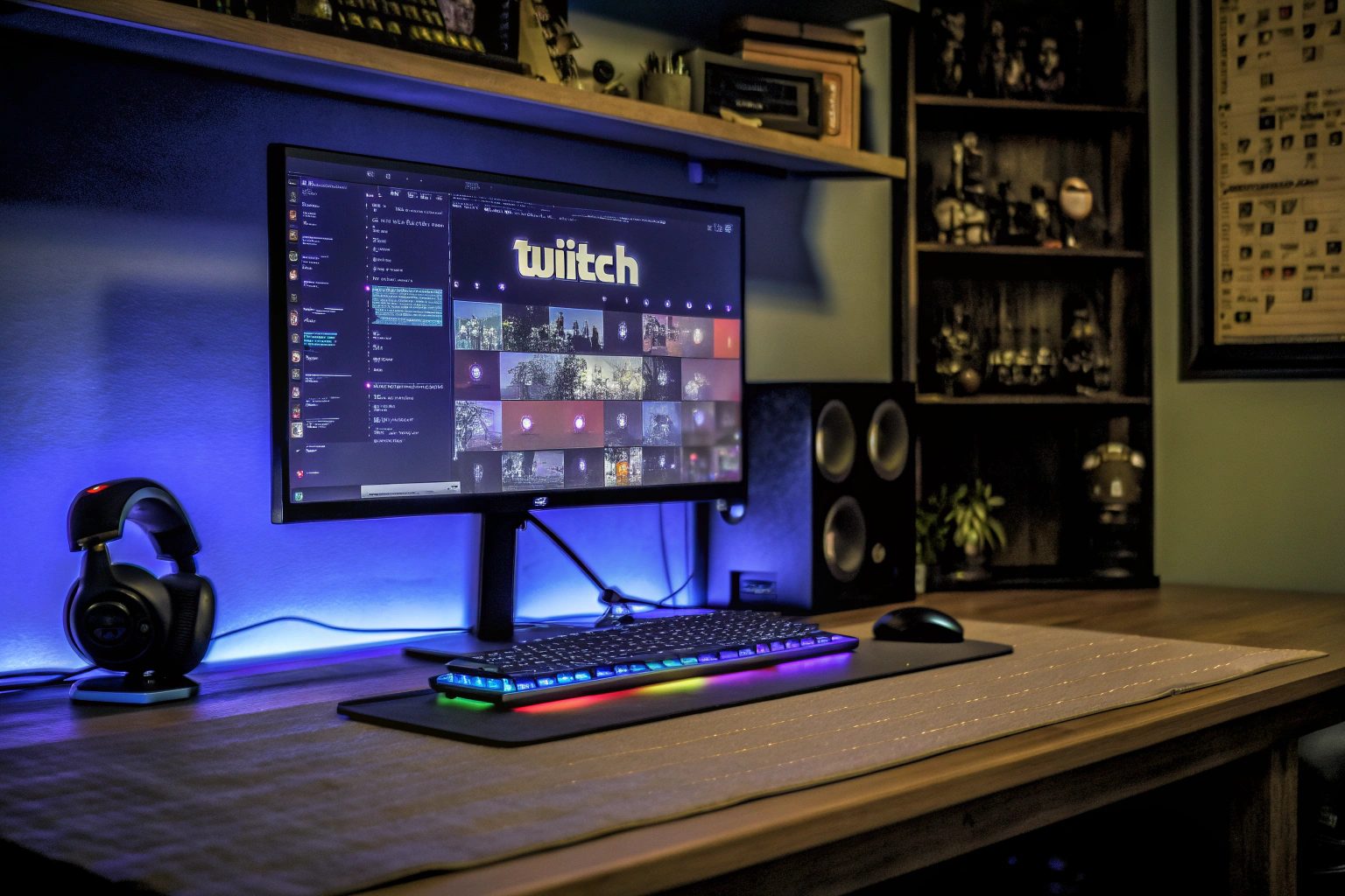 Ein Streamer, der mit seiner Community interagiert und Kommentare beantwortet. Interaktion mit der Community