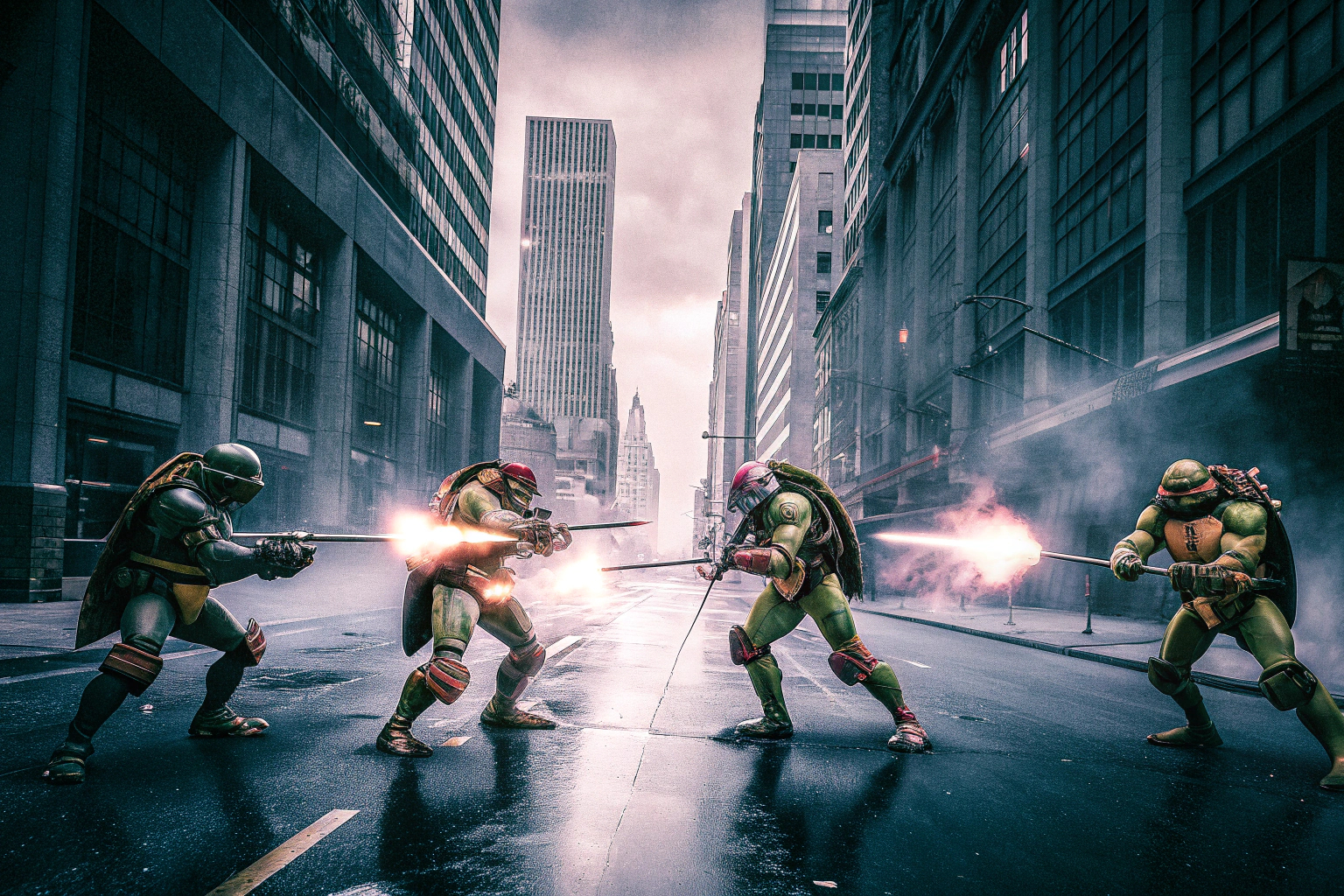 Eine actiongeladene Szene aus einem Turtles-Abenteuer auf der Nintendo Switch. Teenage Mutant Ninja Turtles auf der Nintendo Switch