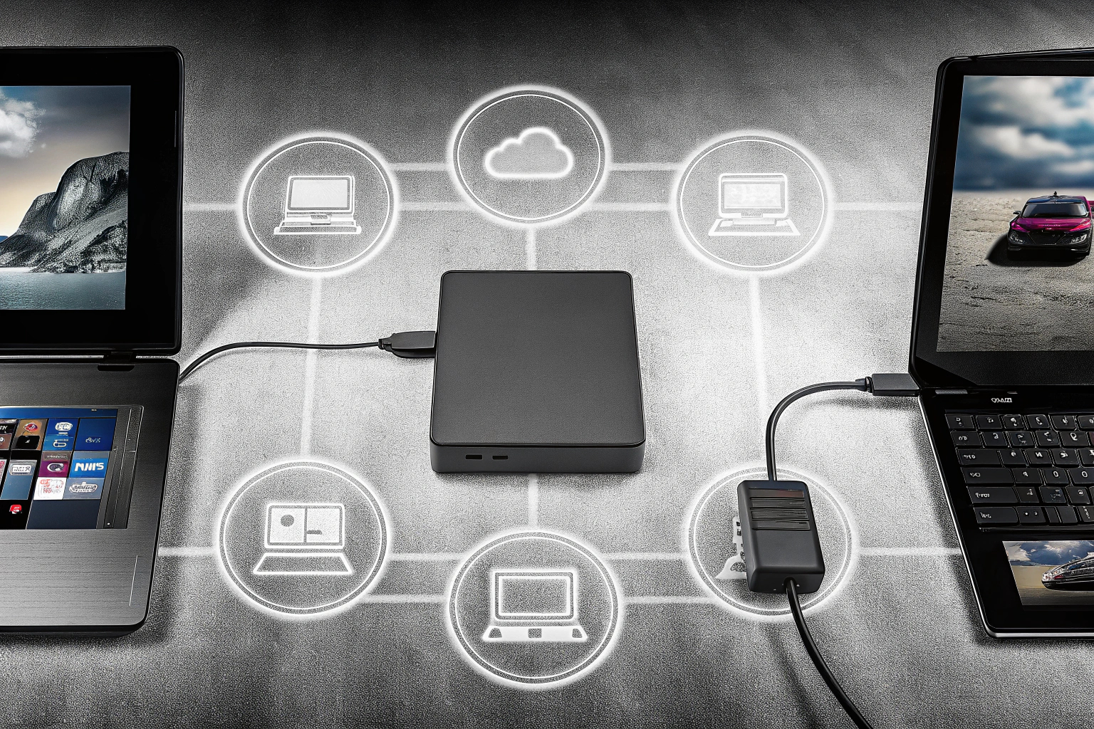 Eine Darstellung verschiedener Backup-Optionen für Gamer. Backup-Optionen für Gamer