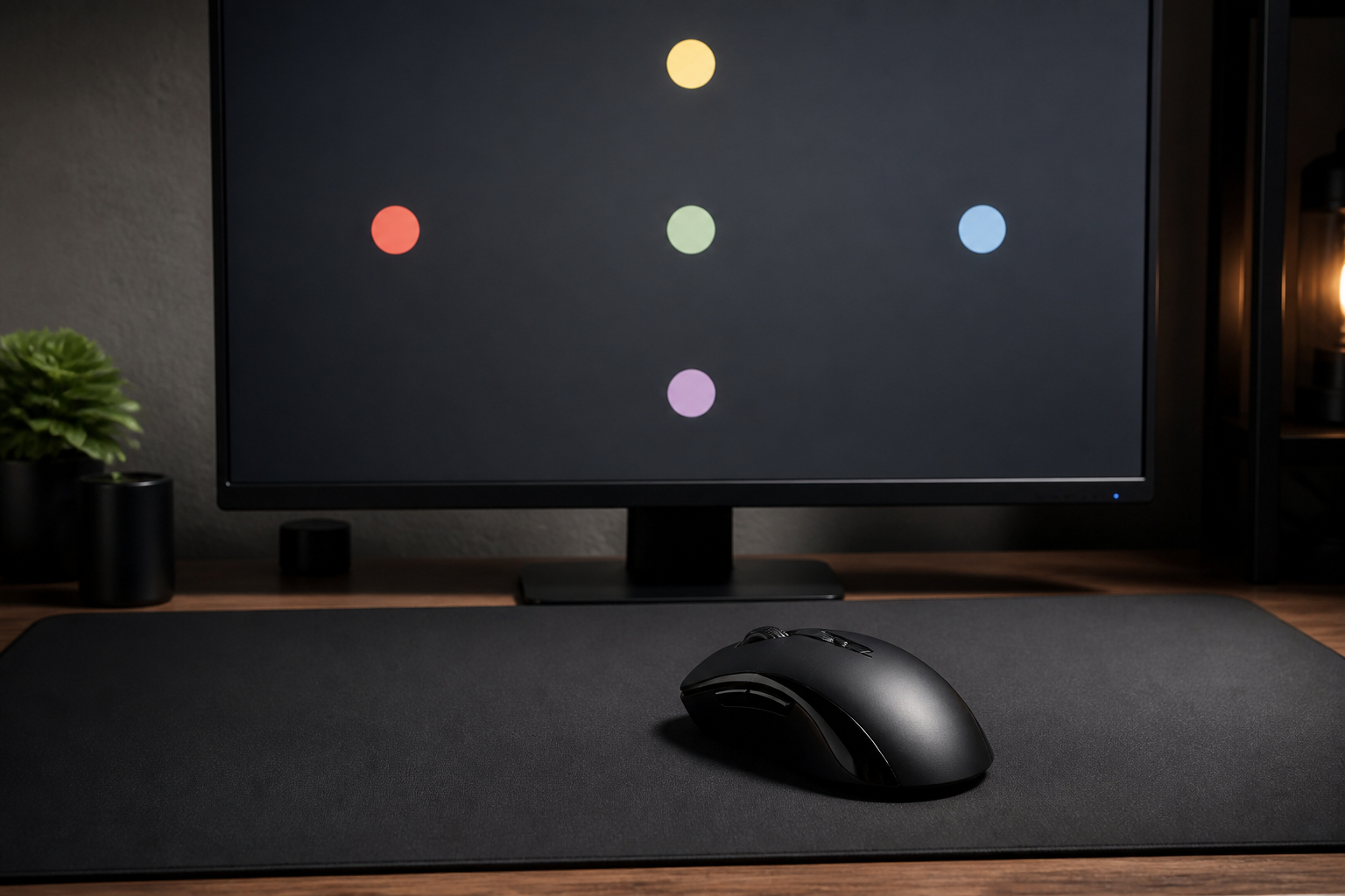 Gaming-Maus auf Mauspad für die richtige DPI-Einstellung