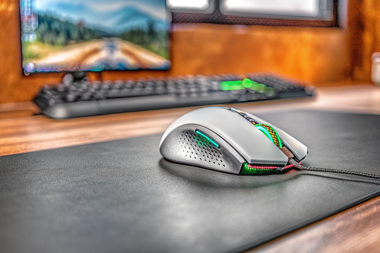 Eine Gaming-Maus mit ergonomischem Design, perfekt für komfortable Nutzung über längere Zeit. Ergonomische Gaming-Maus