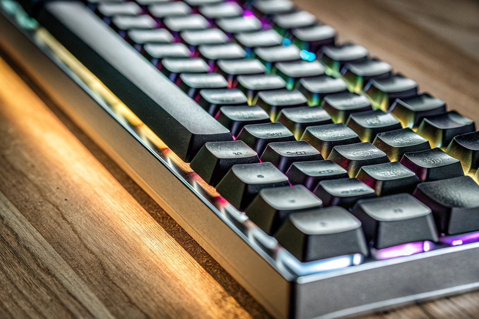 Eine Gaming-Tastatur mit Makro-Tasten und RGB-Beleuchtung Gaming-Tastatur mit Makro-Tasten