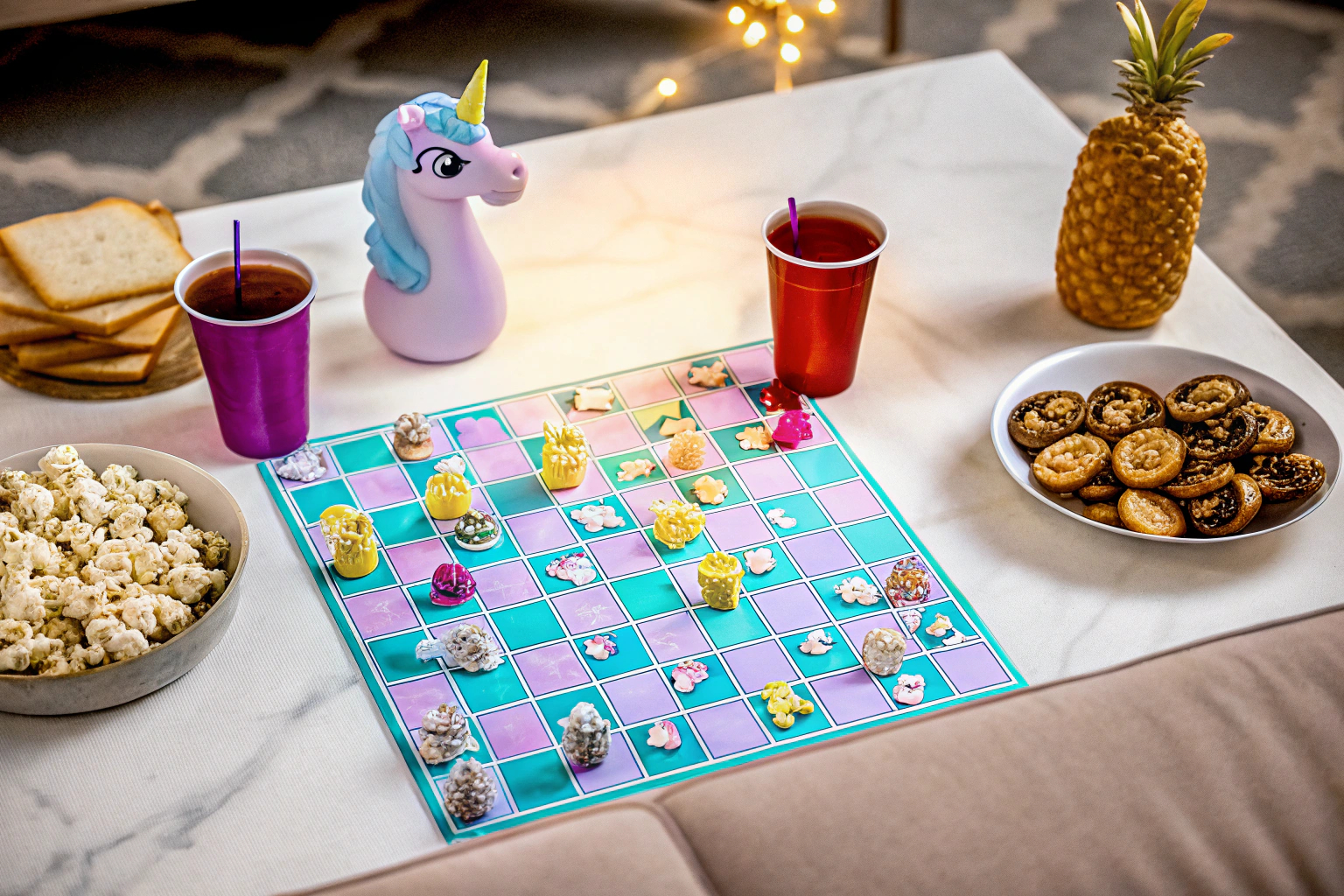 Frauen spielen Einhorn, Lama, Ananas, FUCK